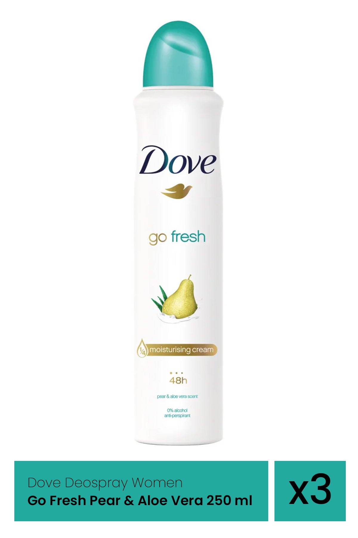 DOVE DEO 250ML FEMEI PEAR&ALOE VERA x 3 piese