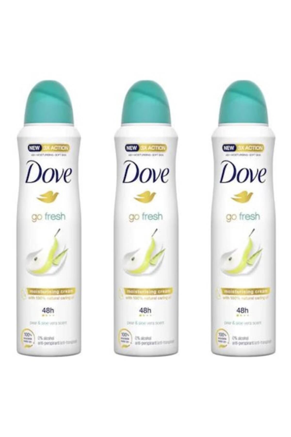 Set 3 spray-uri antiperspirant cu pere și aloe vera 150ml