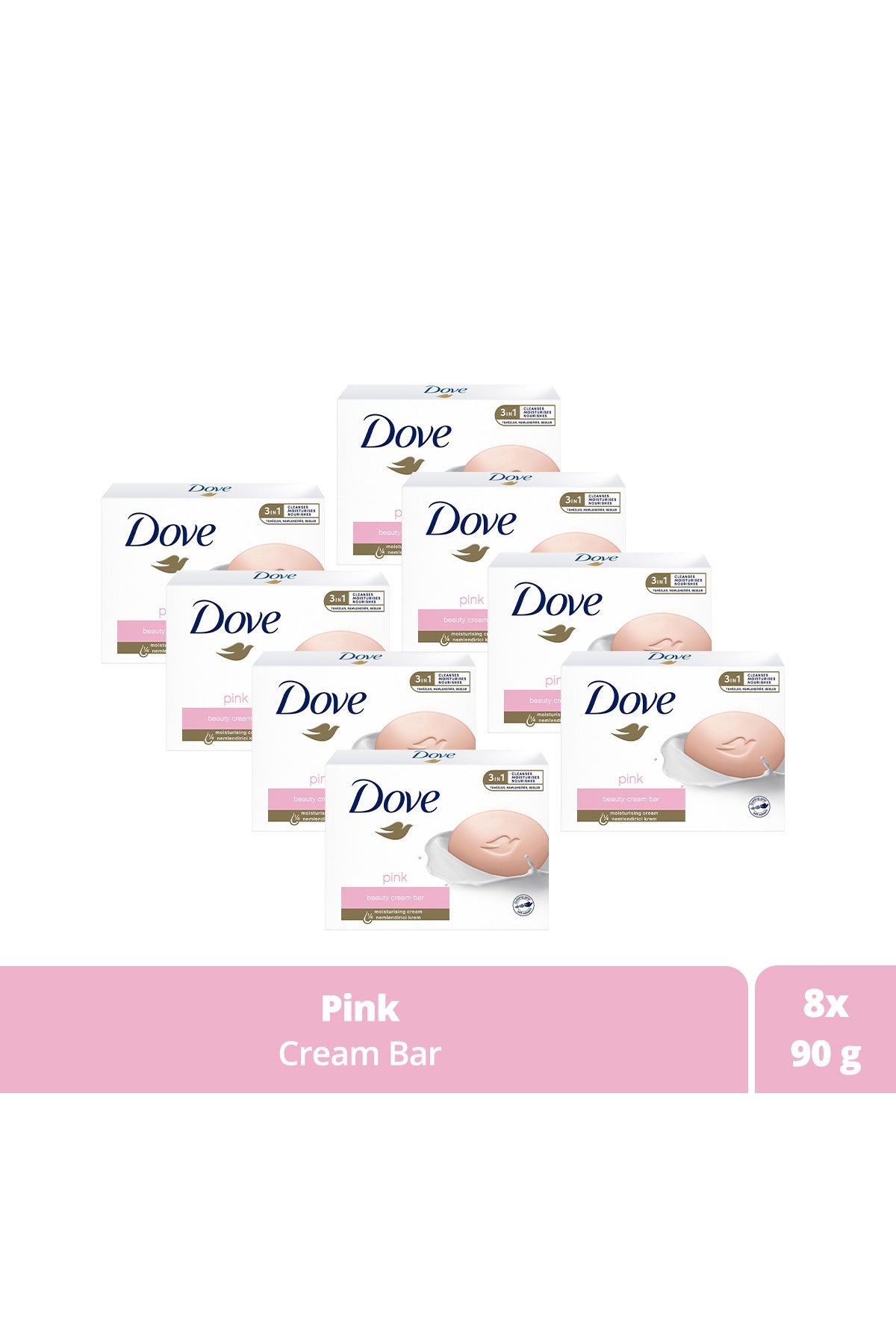 Dove Pink Beauty Săpun solid hidratant 90g x8