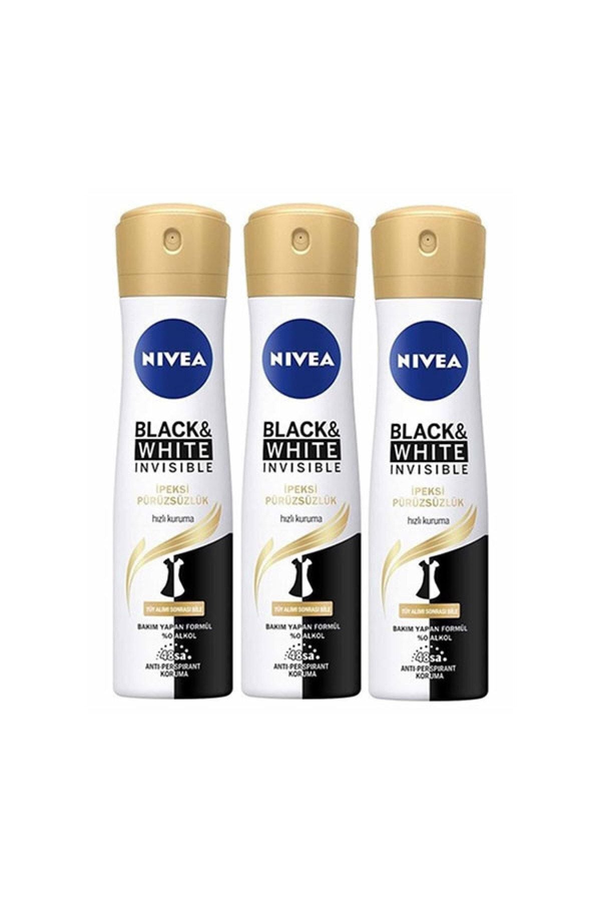 Deodorant Invisible Black și White Silky Smoothness 150ml Set 3
