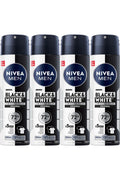 Spray antiperspirant pentru bărbați, protecție invizibilă, alb și negru, original, 150 ml x 4