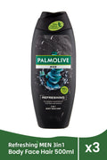 Gel de duș MEN 3in1 Refreshing 500ml x 3 buc