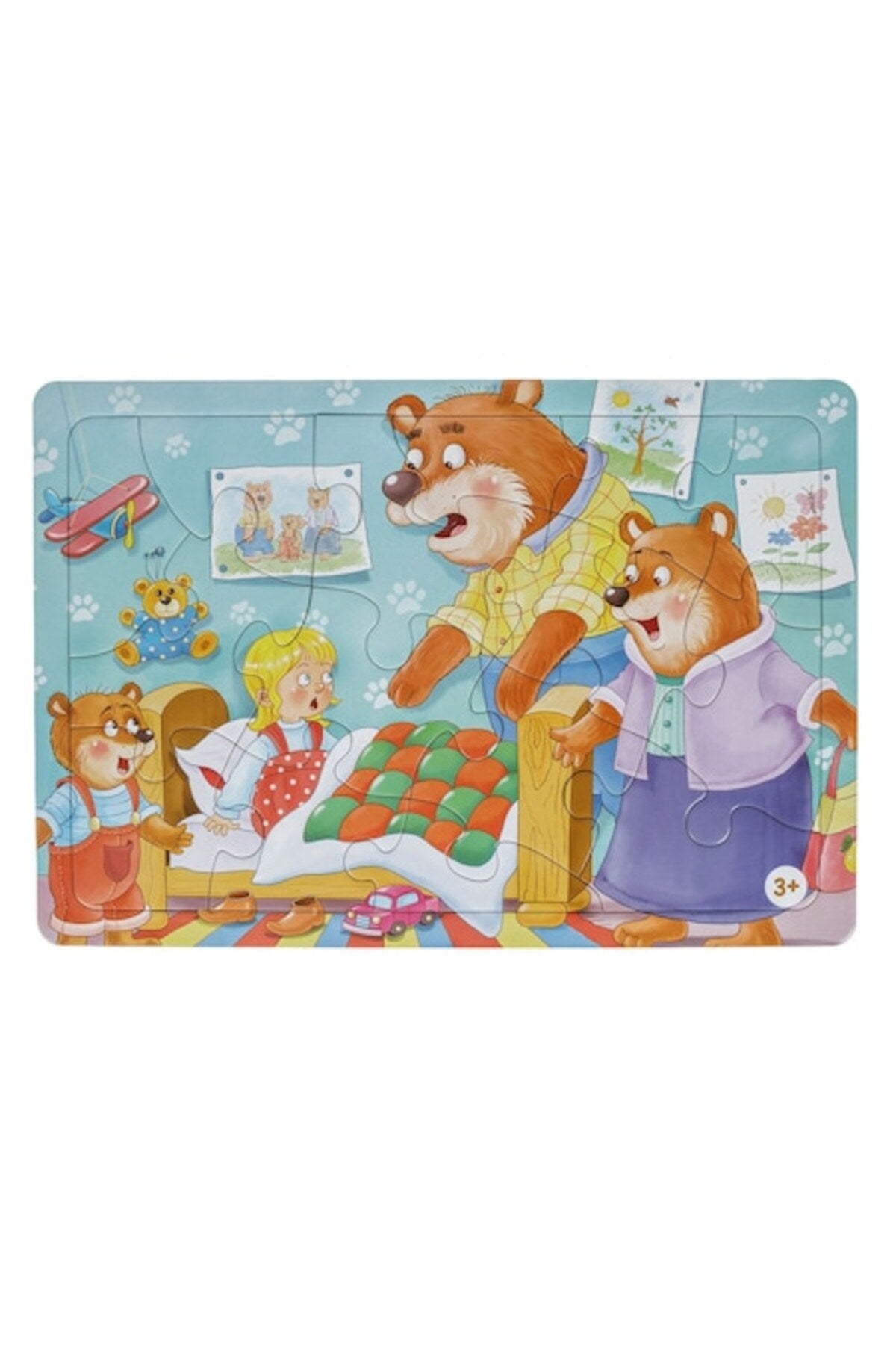 Puzzle pentru copii Goldilocks și cei trei urși
