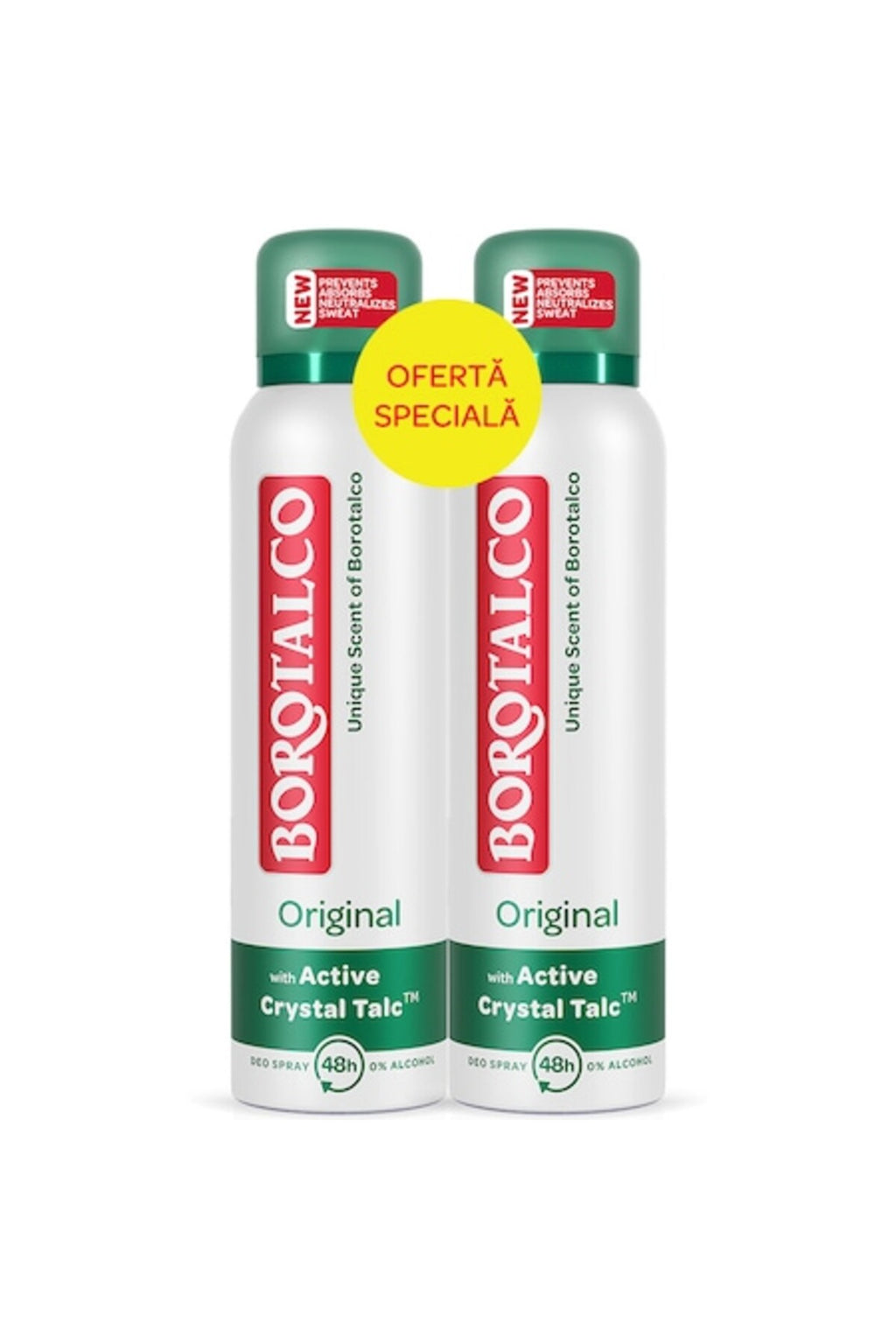 Pachet 2 x Deodorant Spray Borotalco Original 150 ml