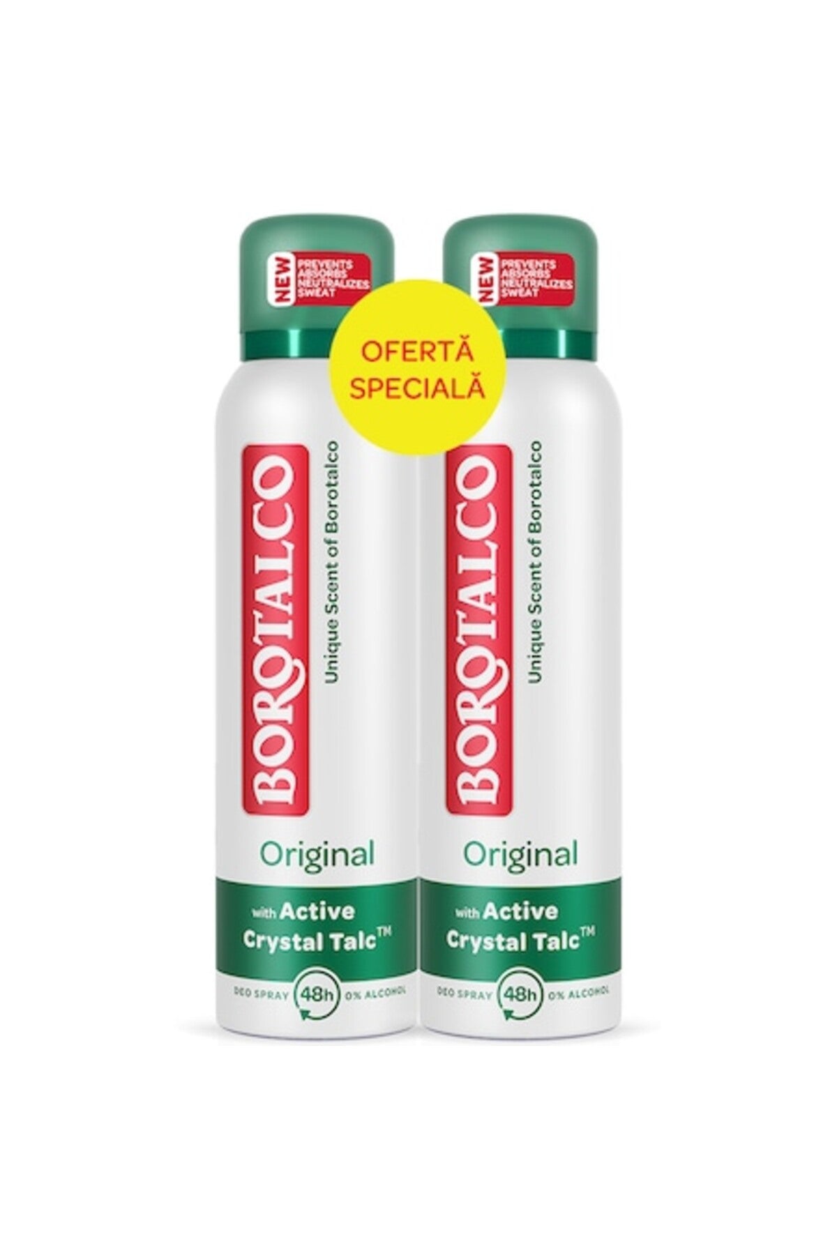 Pachet 2 x Deodorant Spray Borotalco Original 150 ml