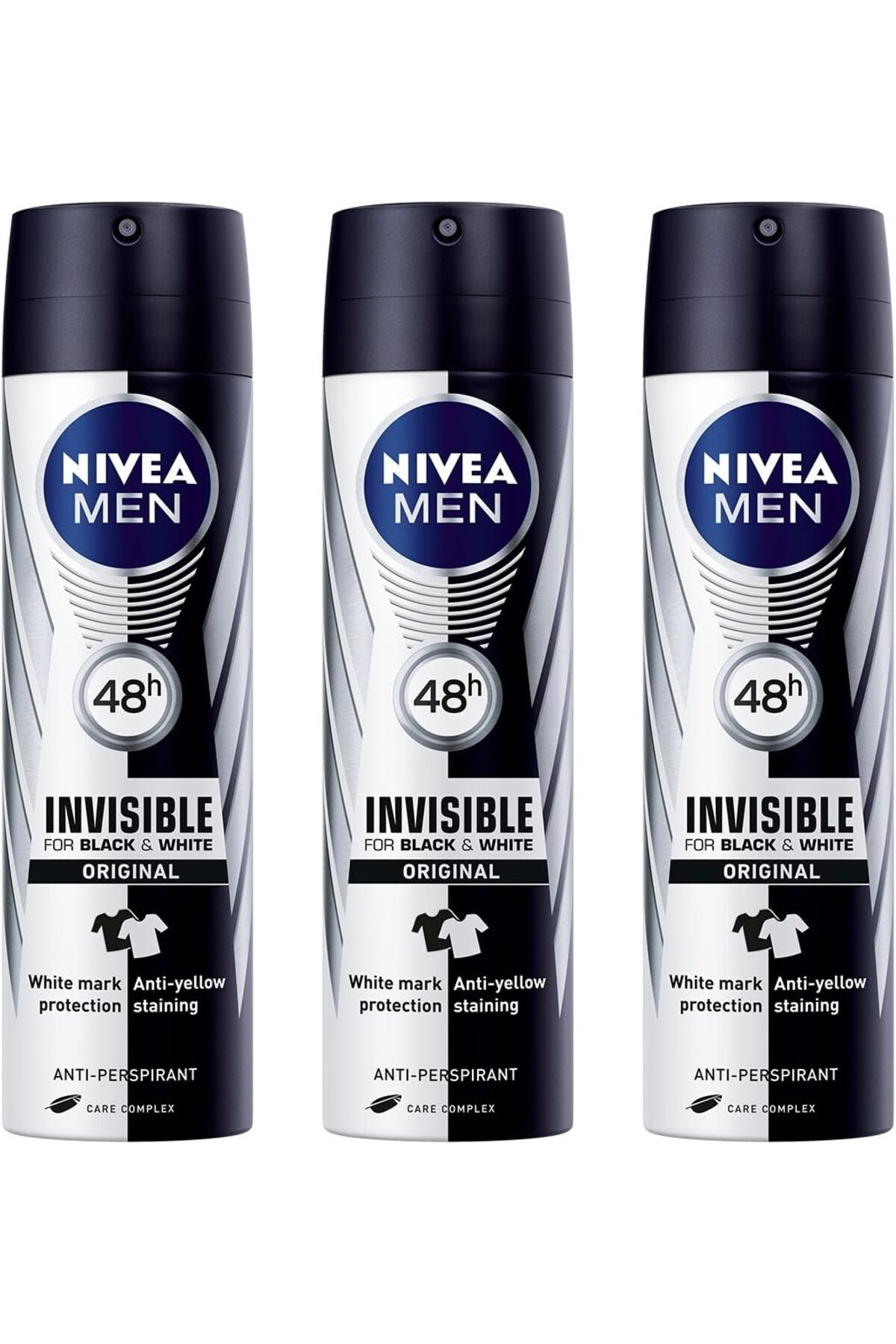 NIVEA MEN Invisible Power Antiperspirant Spray Pachet 3 x 150ml