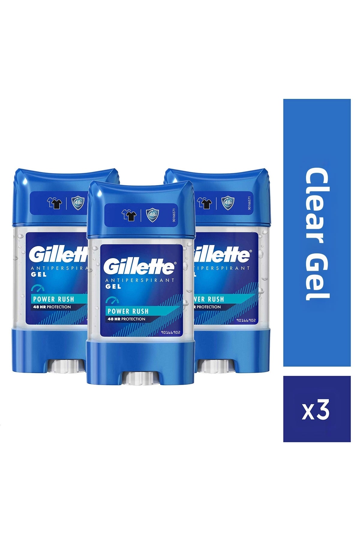Clear Gel Power Rush Deodorant Antiperspirant 70 ml X3 bucati