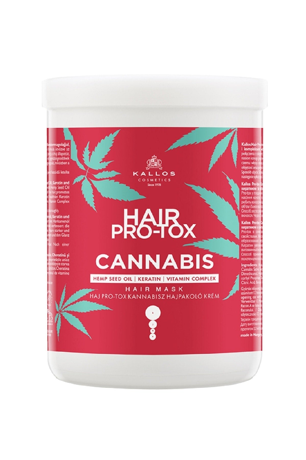 Mască de păr Pro-Tox cu ulei de semințe de Cannabis 1000 ml