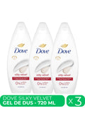 Silky Velvet gel de dus hidratant 3 buc x 720 ml