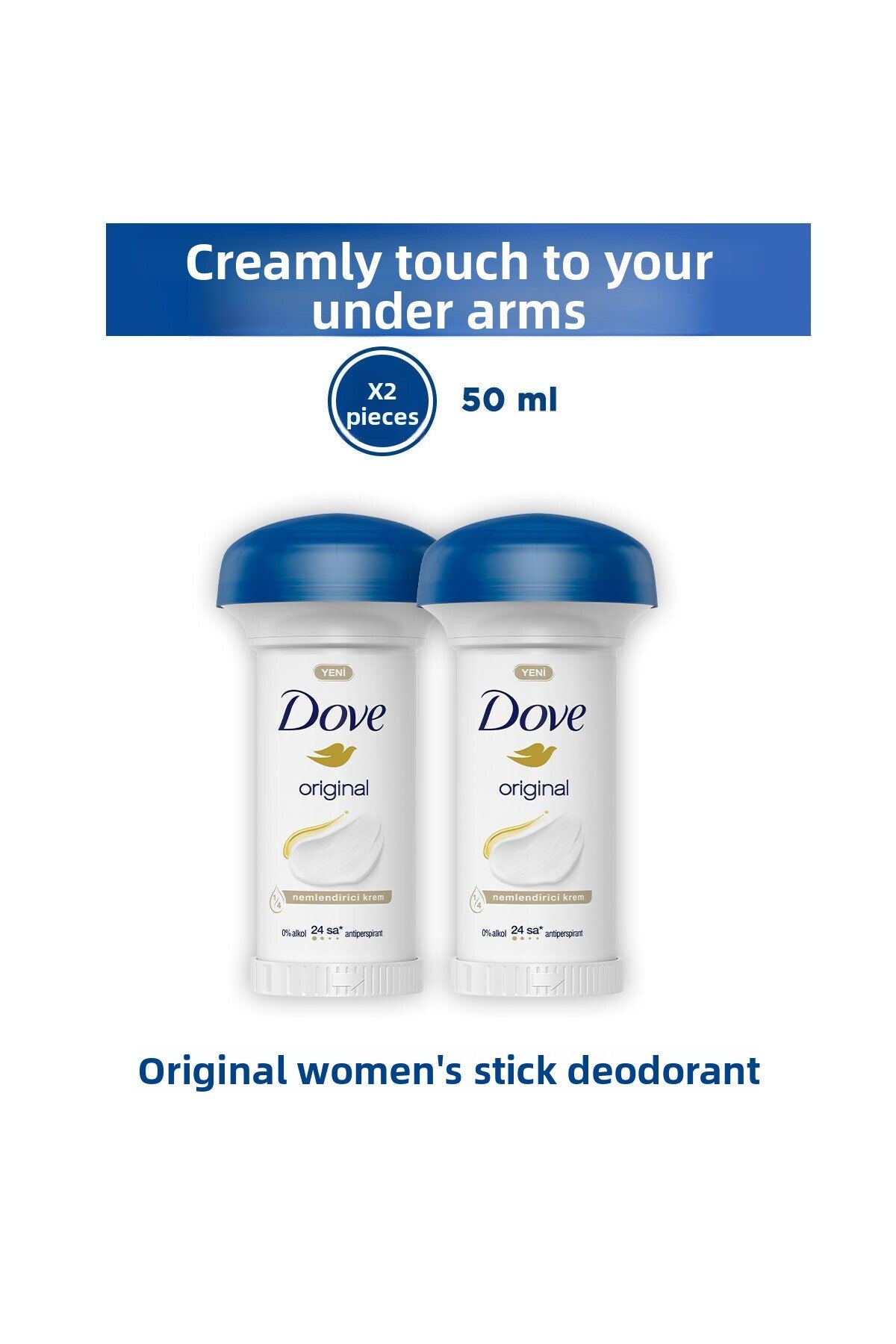Deodorant stick femei Dove Original cremă hidratantă 50ml x2