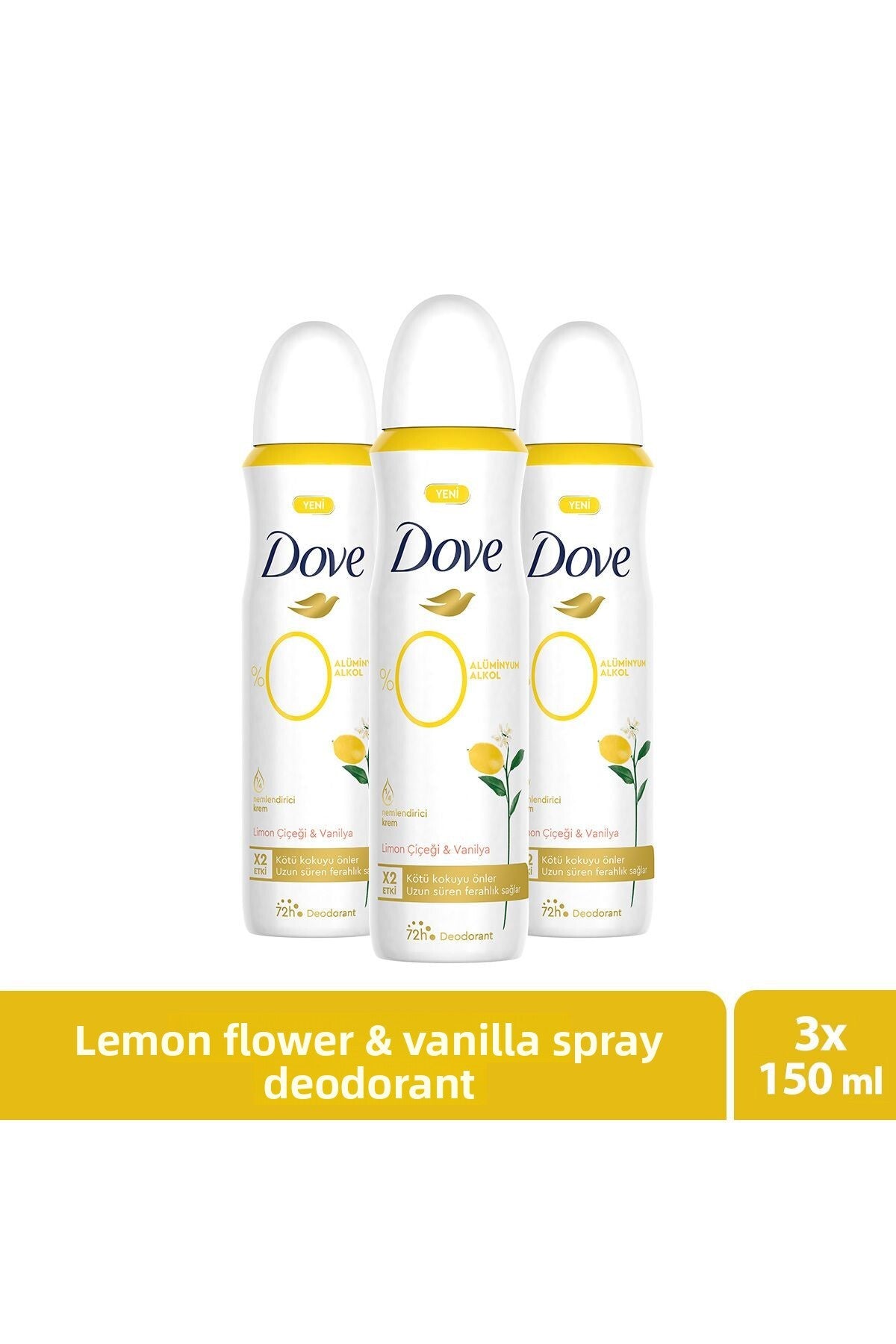 Deodorant Floare de Lămâie și Vanilie 150ml X3