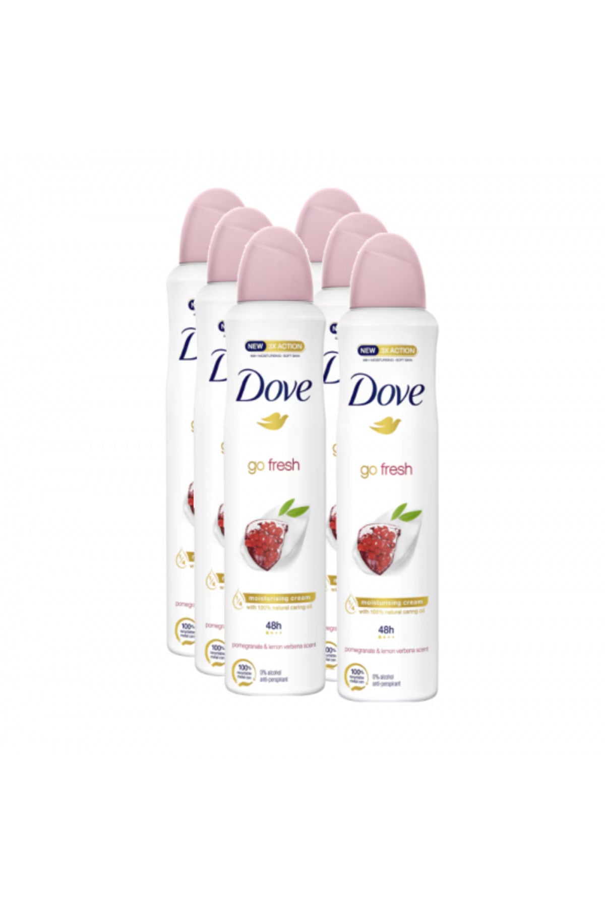 Go Fresh antiperspirant cu extract de rodie protectie 48h 0% alcool 6x150 ml