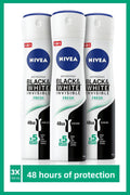 Invisible Black&White Fresh Spray Deodorant 150ml Pachet de 3 pentru femei