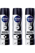 NIVEA MEN Invisible Power Antiperspirant Spray Pachet de 3 x 150ml
