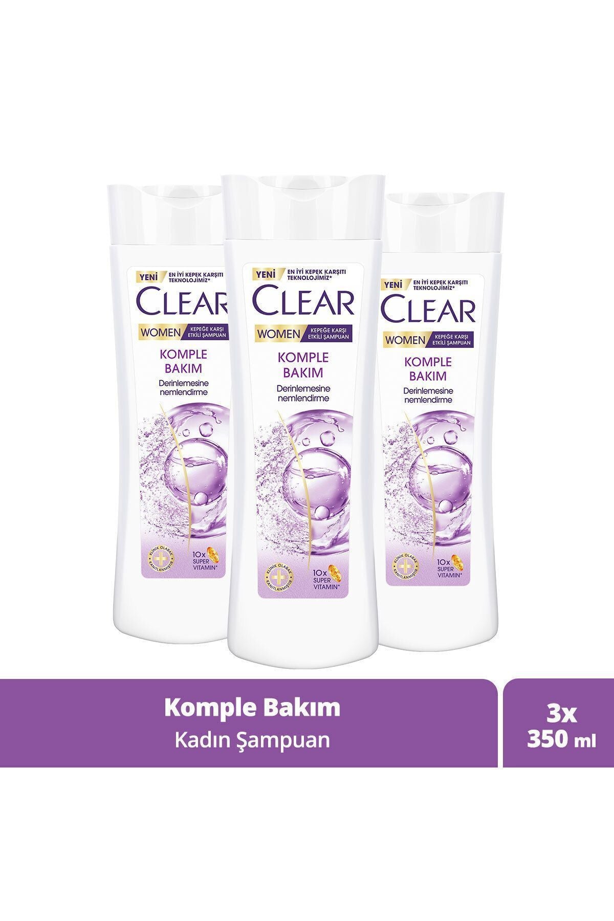 Șampon femei îngrijire completă anti-mătreață 350ml x3