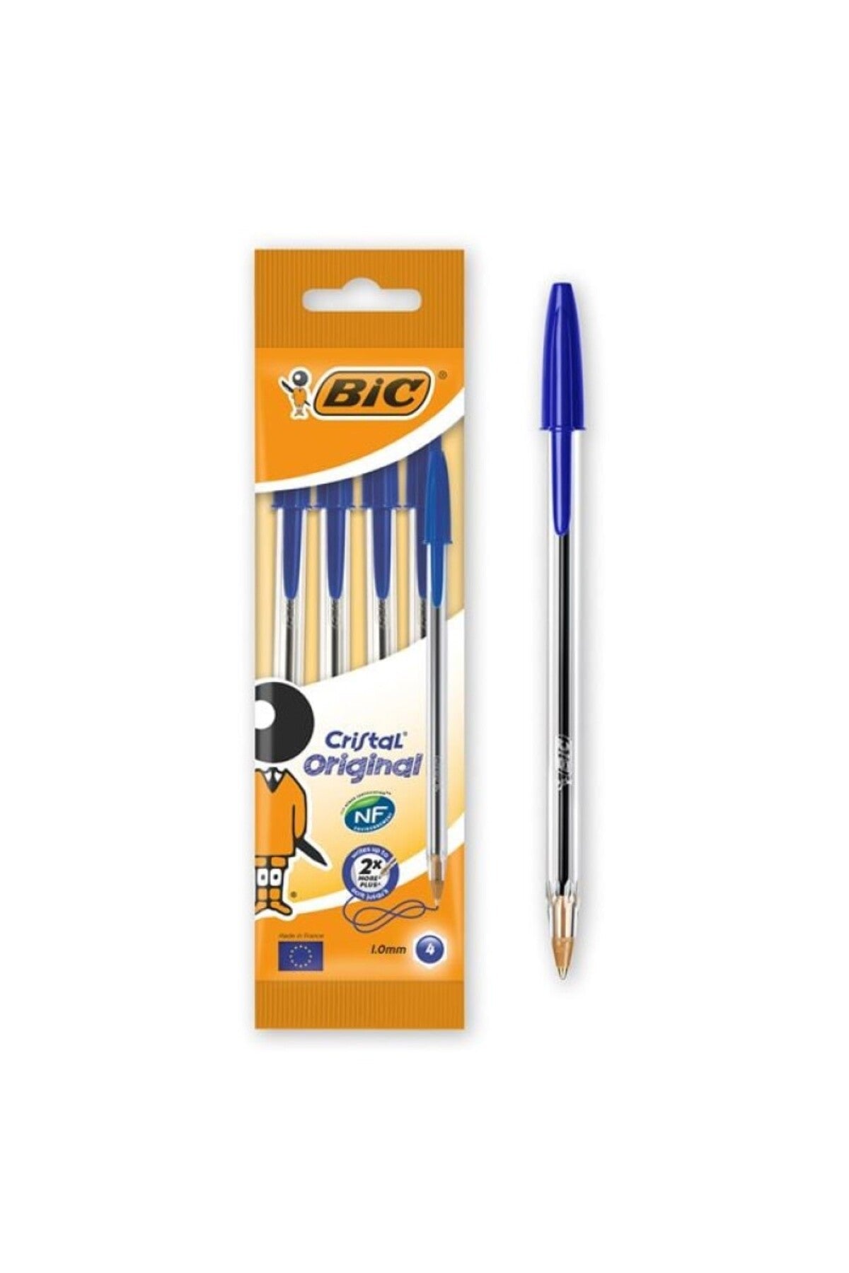 Set 4 Pixuri Cristal Ballpen cu Cerneală Albastră