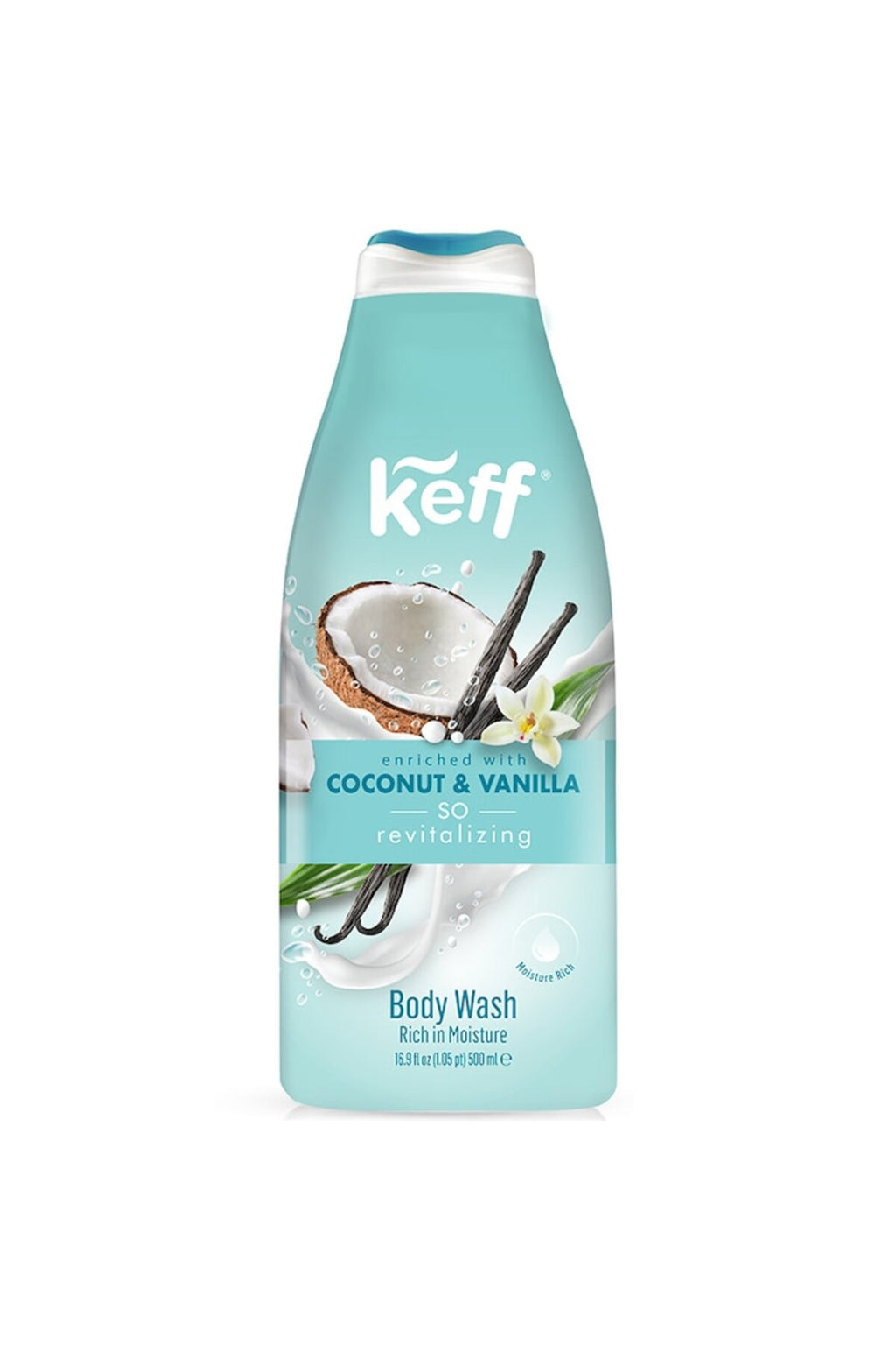 Gel de duș Keff cu Nucă de Cocos și Vanilie 500ml