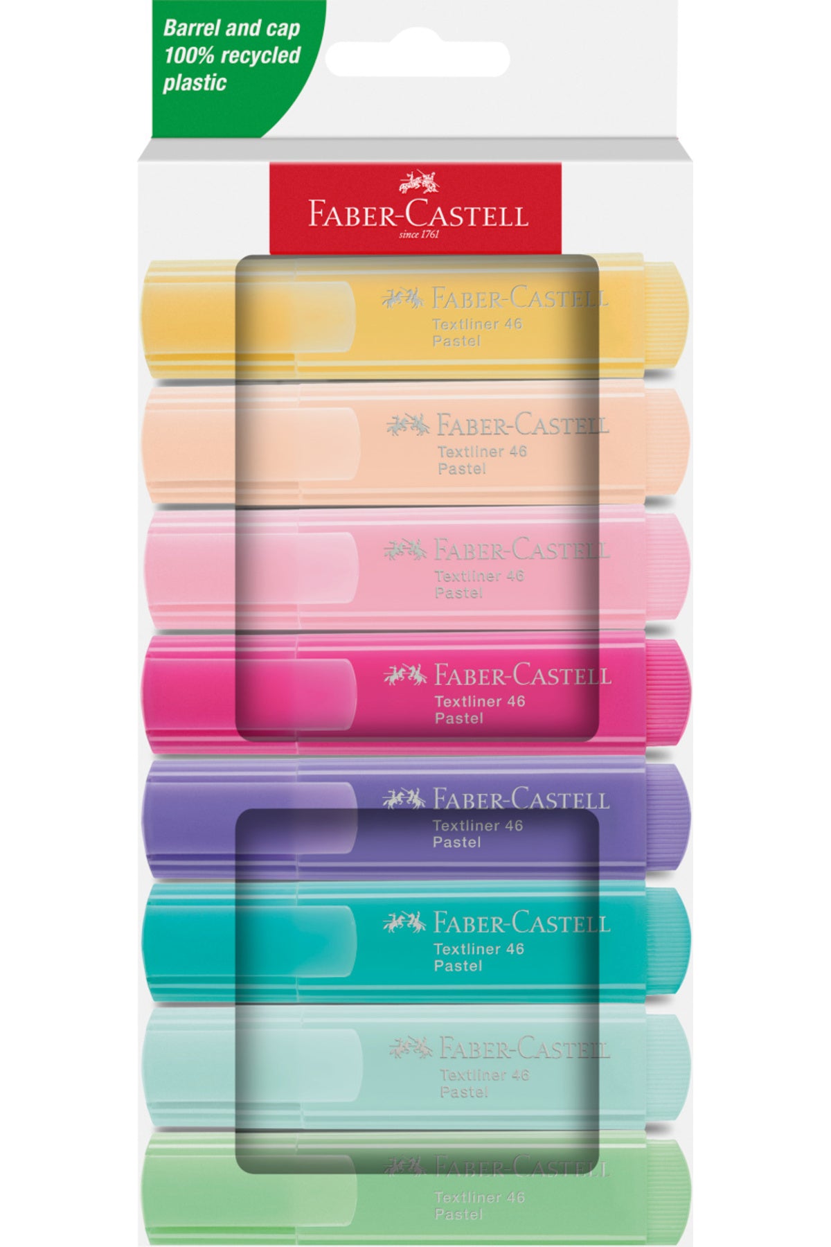 Set 8 markere pastelate, cutie carton