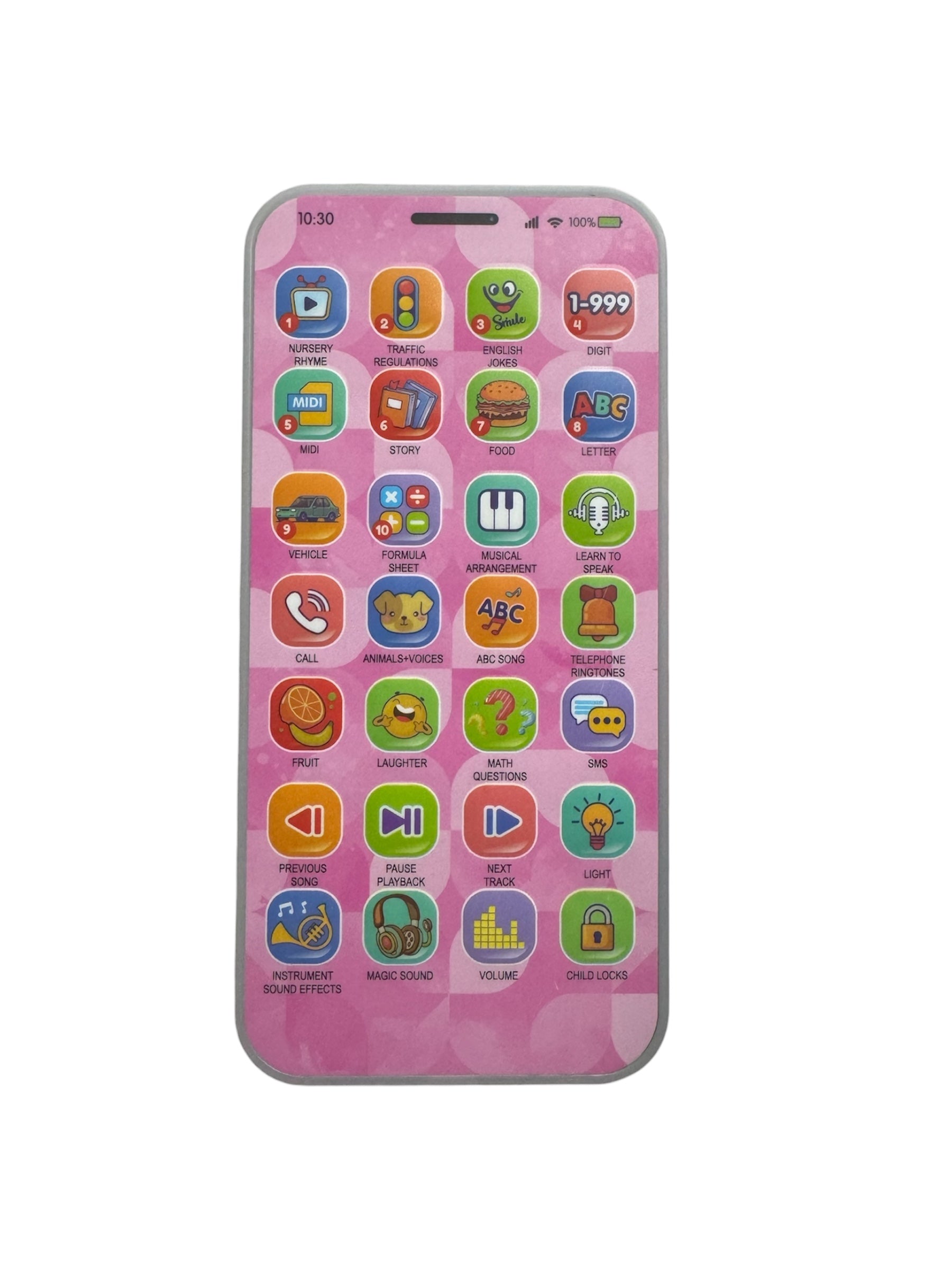 Telefon Educativ pentru Copii, 28 taste, Roz, 3+