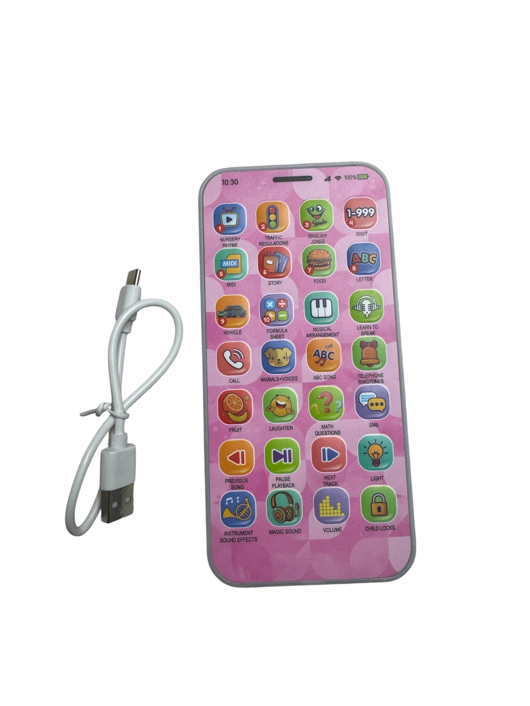 Telefon Educativ pentru Copii, 28 taste, Roz, 3+