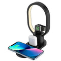 Încărcător Wireless 4 în 1 Fast Charge, 15W, pentru Telefon, Ceas și Căști, cu Lampă LED