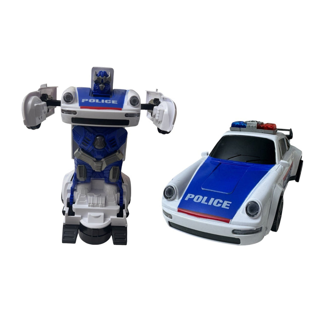 Mașină de Poliție Transformabilă 2-în-1 – Robot Clasic