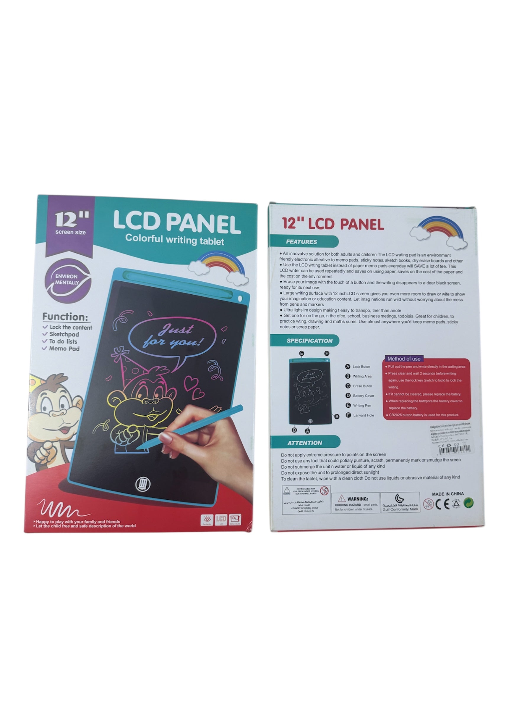 Tabletă de scris LCD 12 inch cu stilou – reutilizabilă