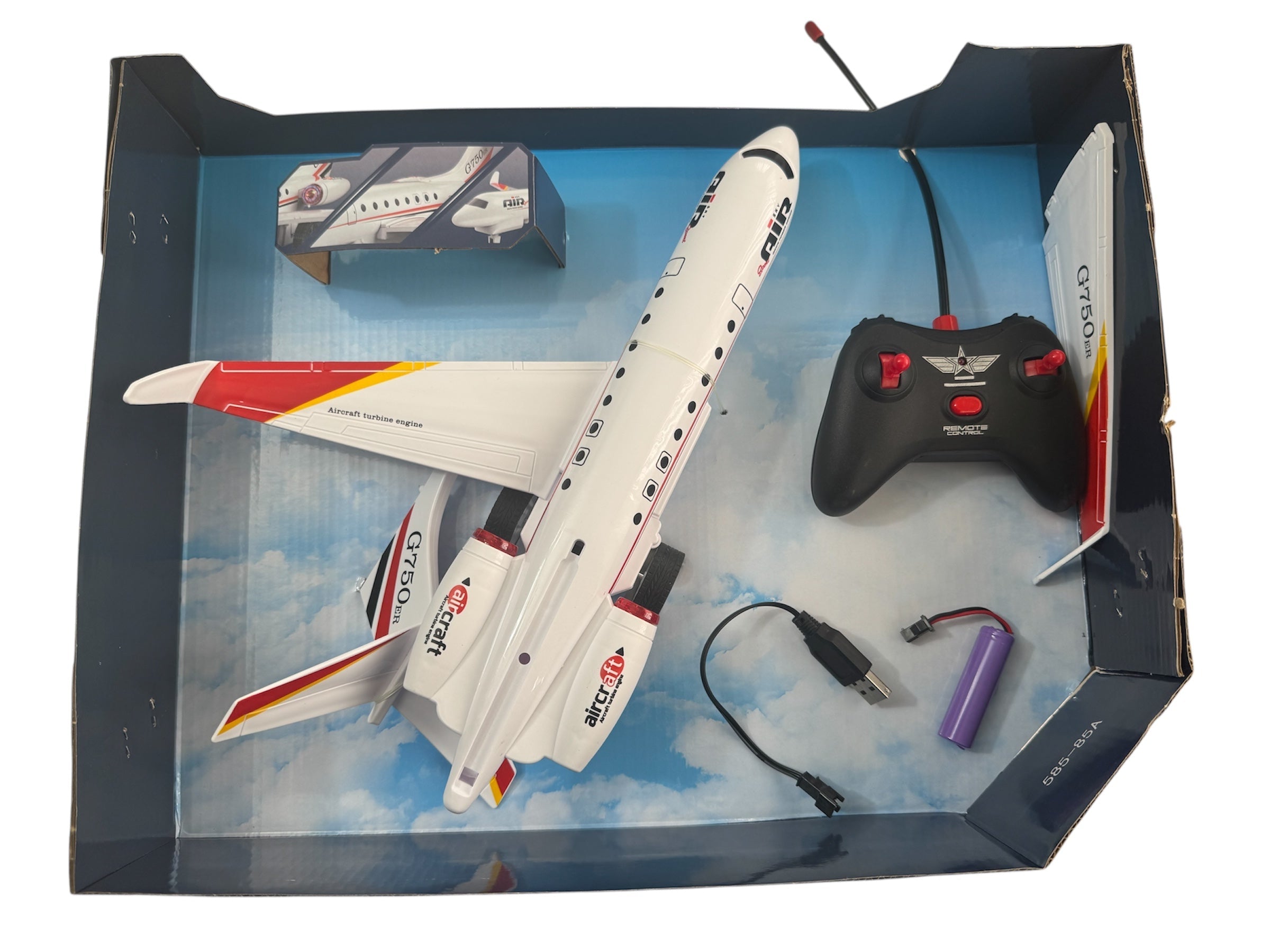 Avion cu Telecomandă RC, Lumini, Scară 1:92