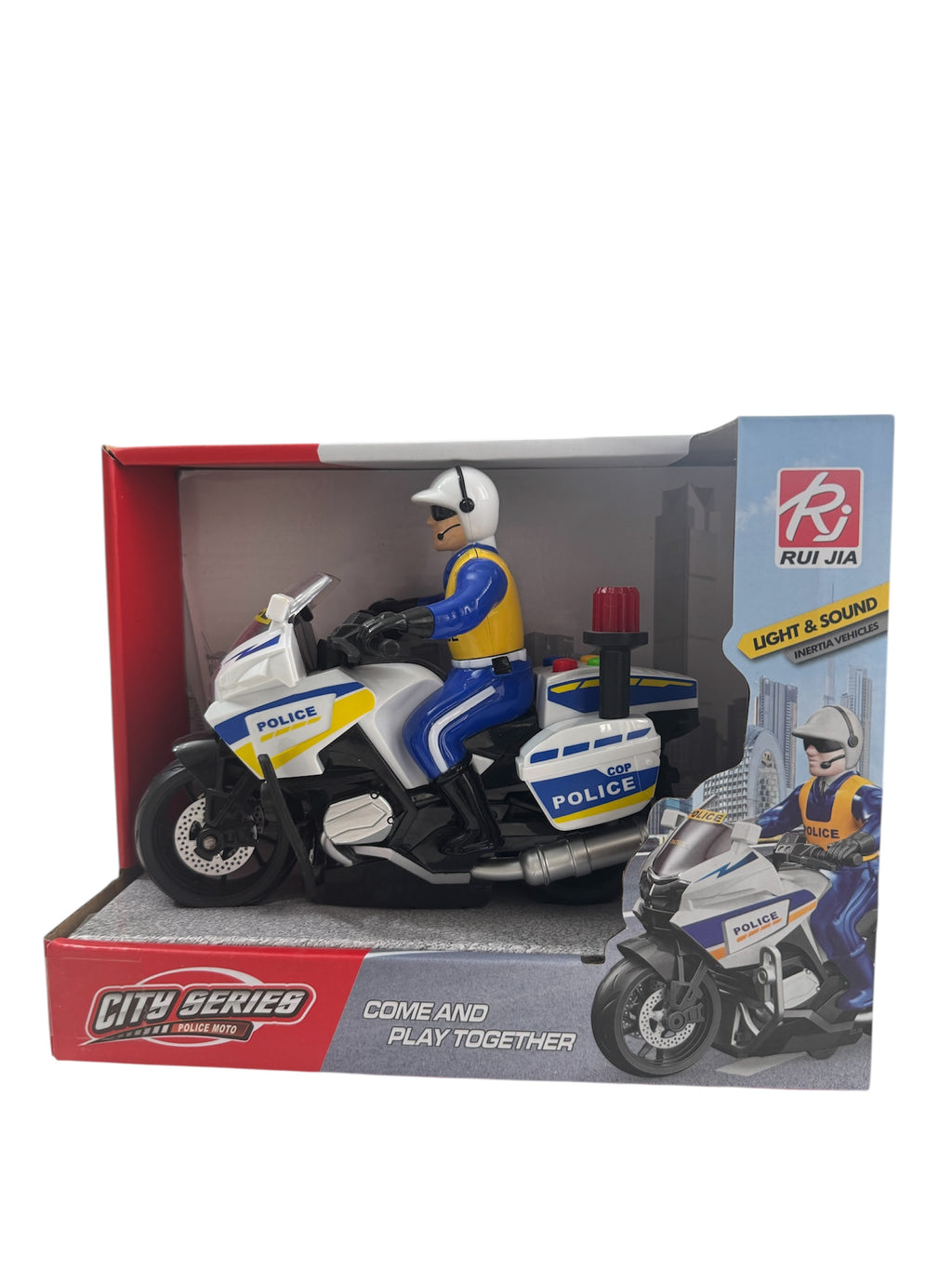 Motocicletă de Poliție cu Pilot, Lumini și Sunete
