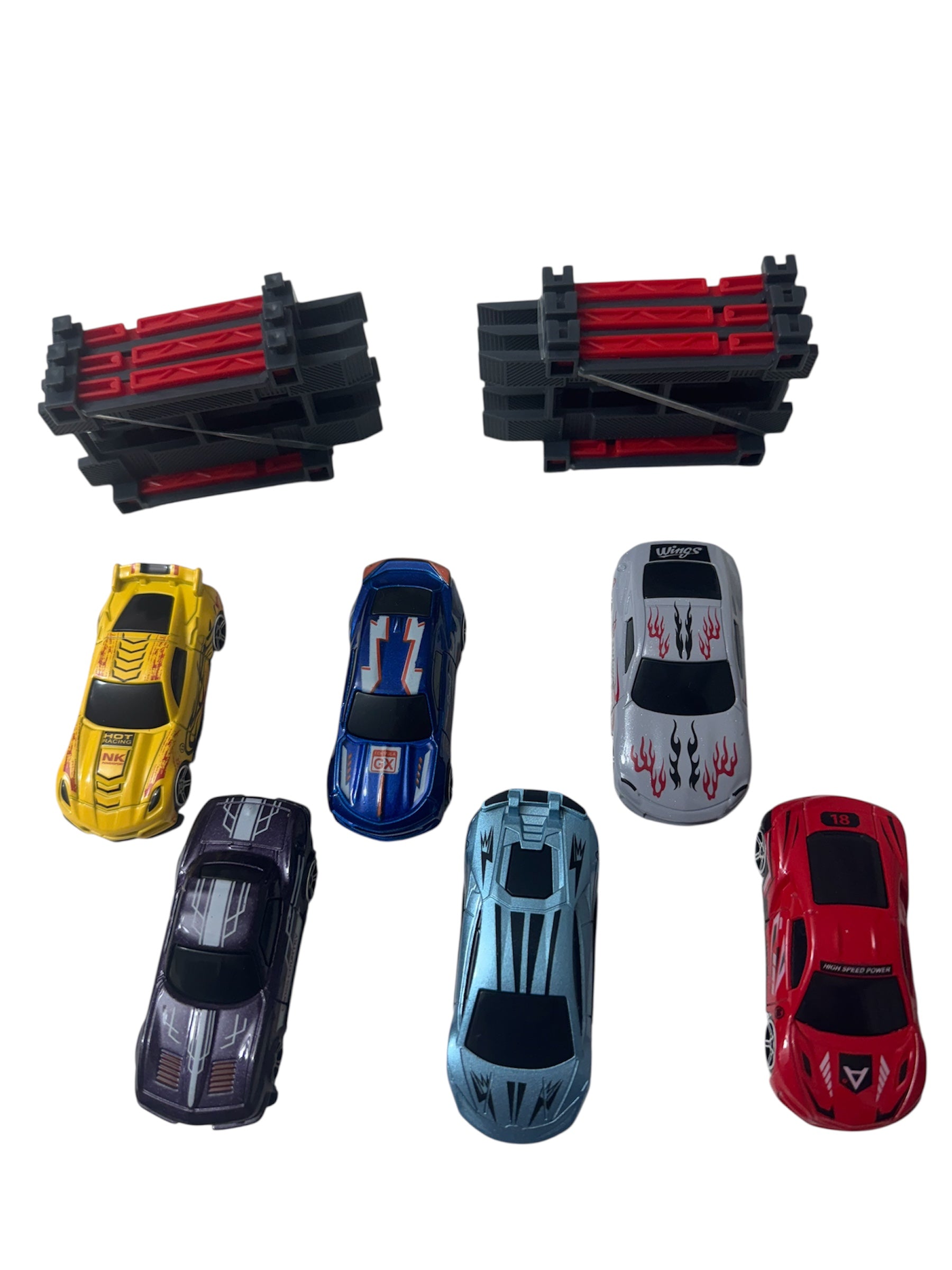 Set DIY Build Parking – Parcare modulară 3D cu 6 mașinuțe metalice
