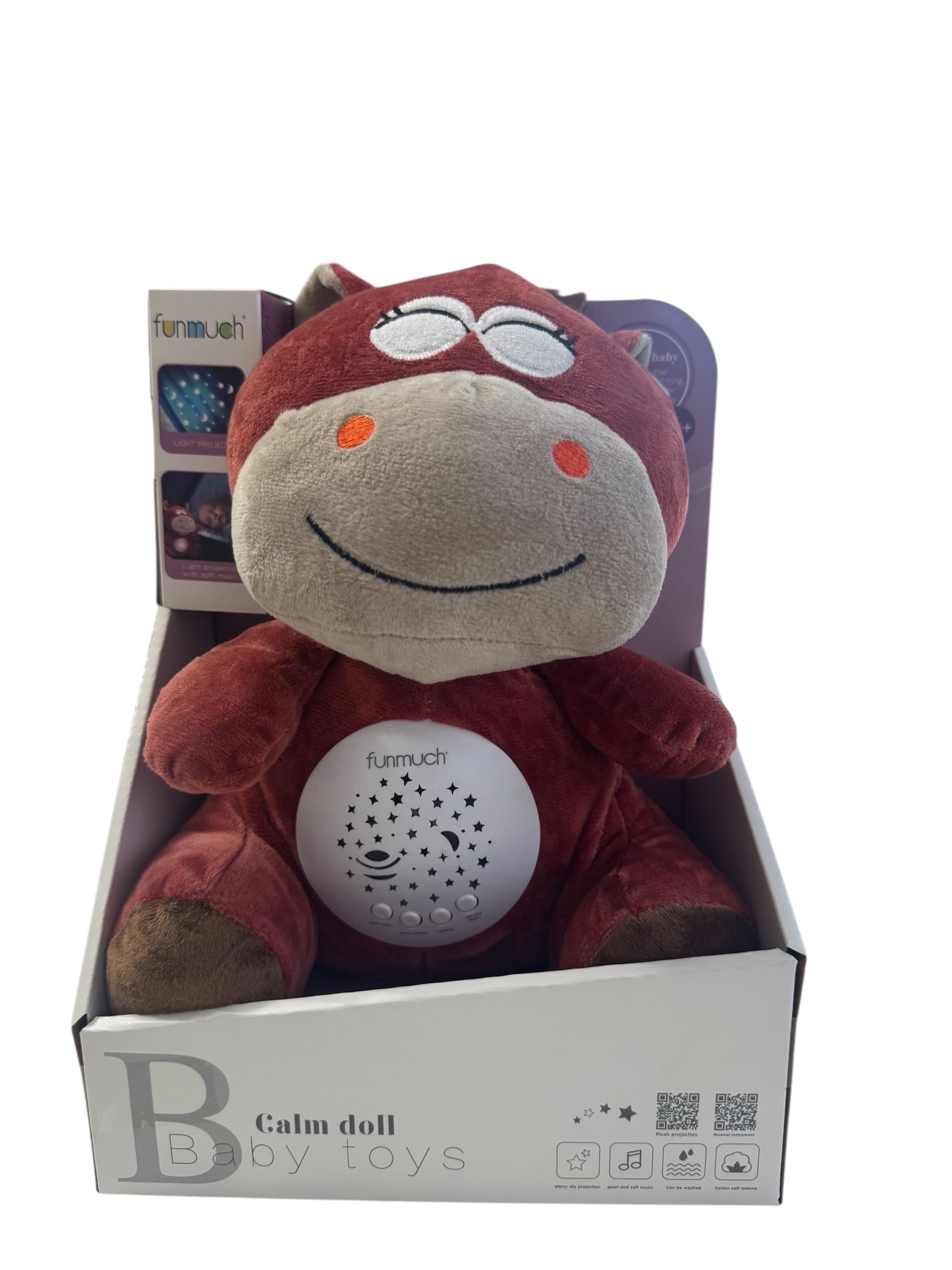 Văcuță Muzicală cu Proiector Stele și White Noise