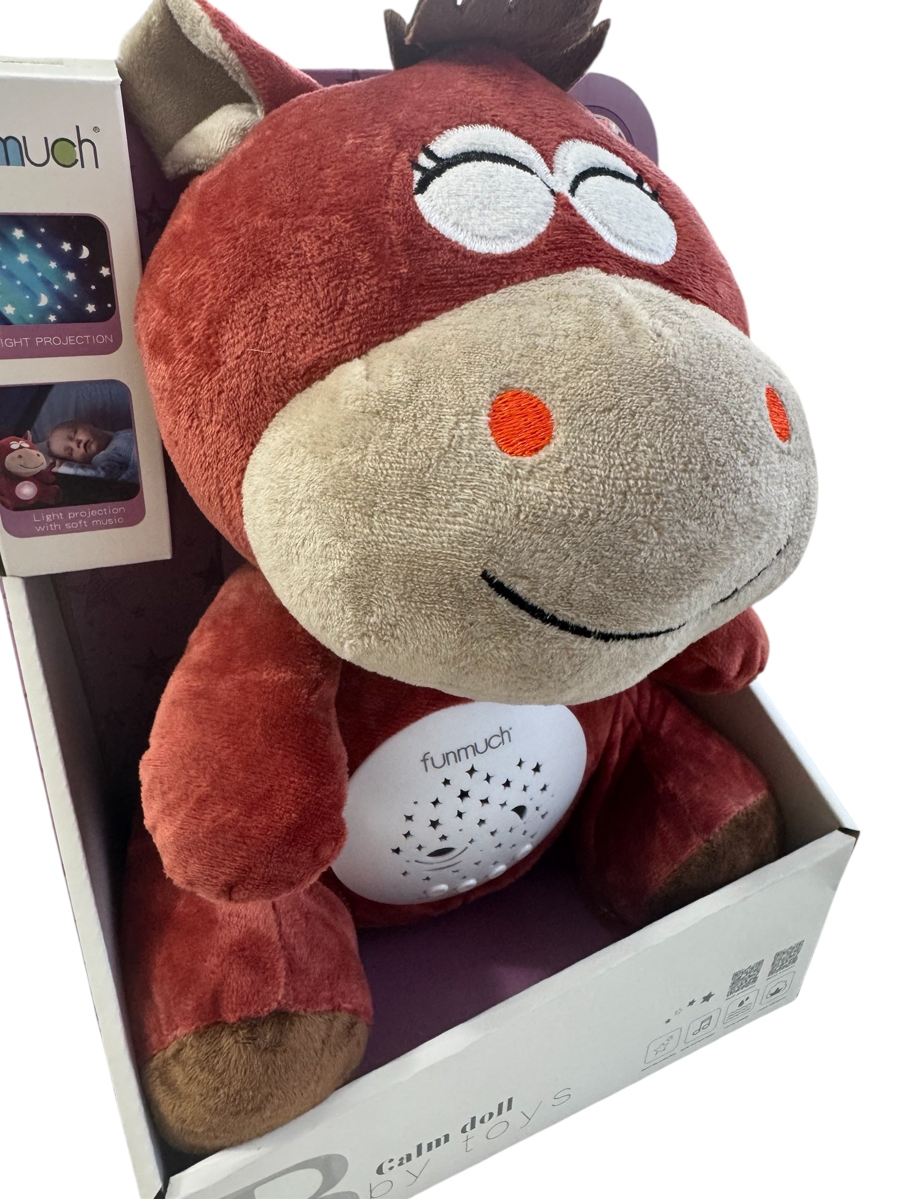 Văcuță Muzicală cu Proiector Stele și White Noise