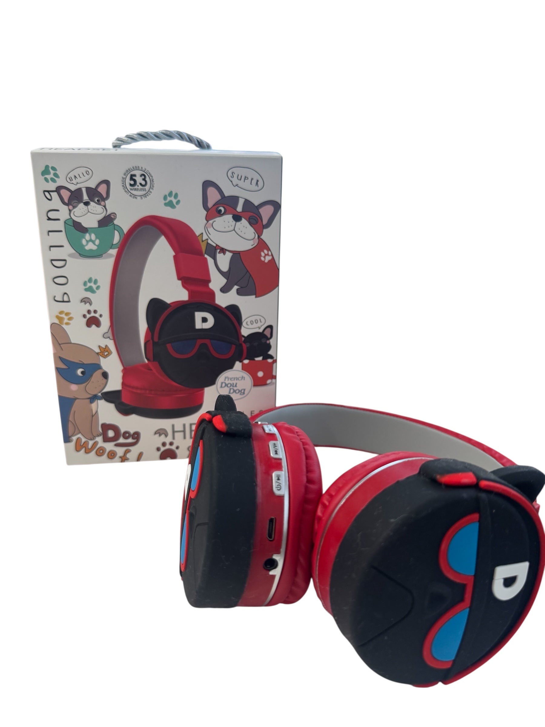 Căști Wireless pentru Copii - Model French Dou Dog