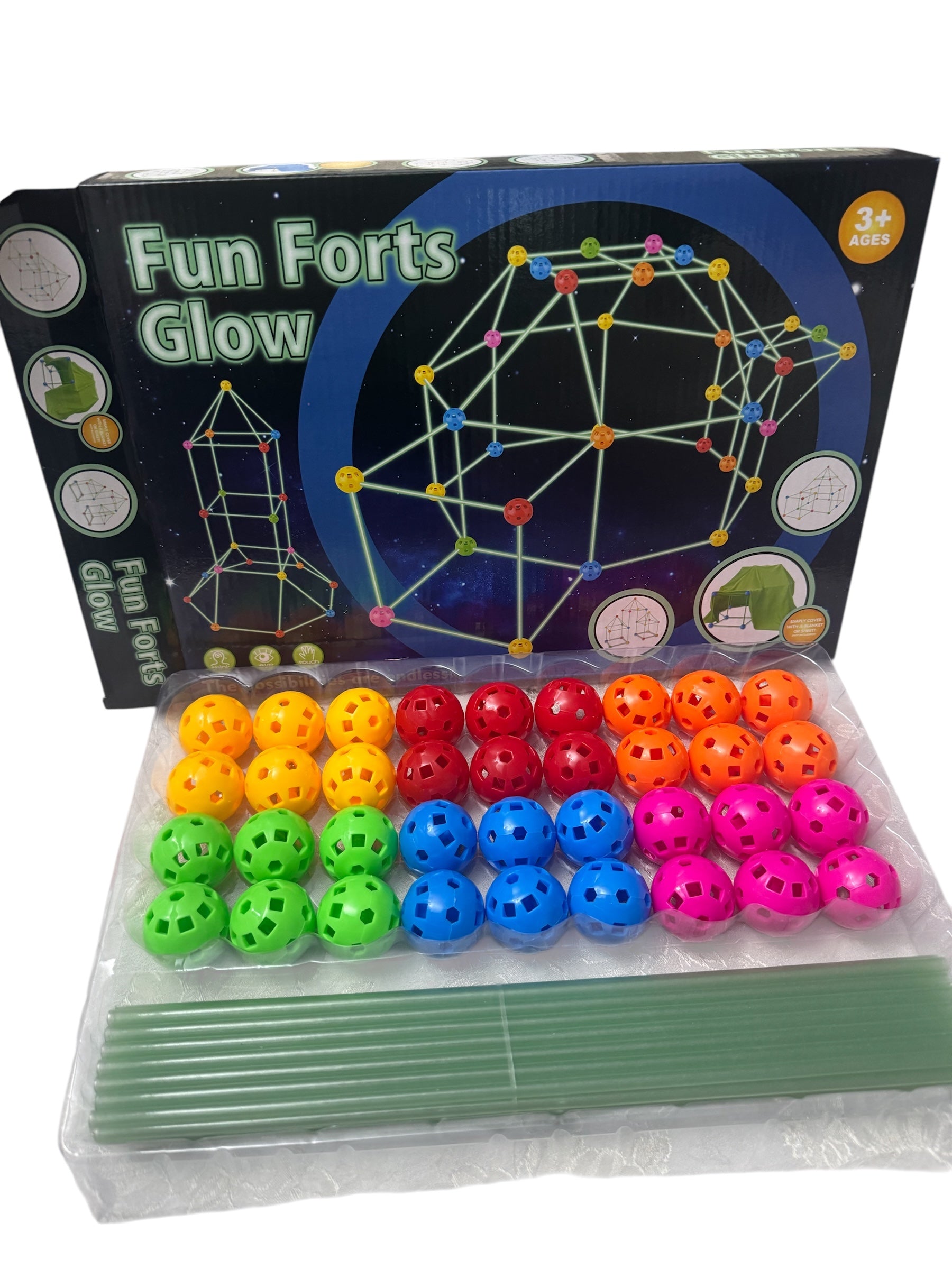 Set construcție creativă 3D – Fun Forts Glow (48 piese)