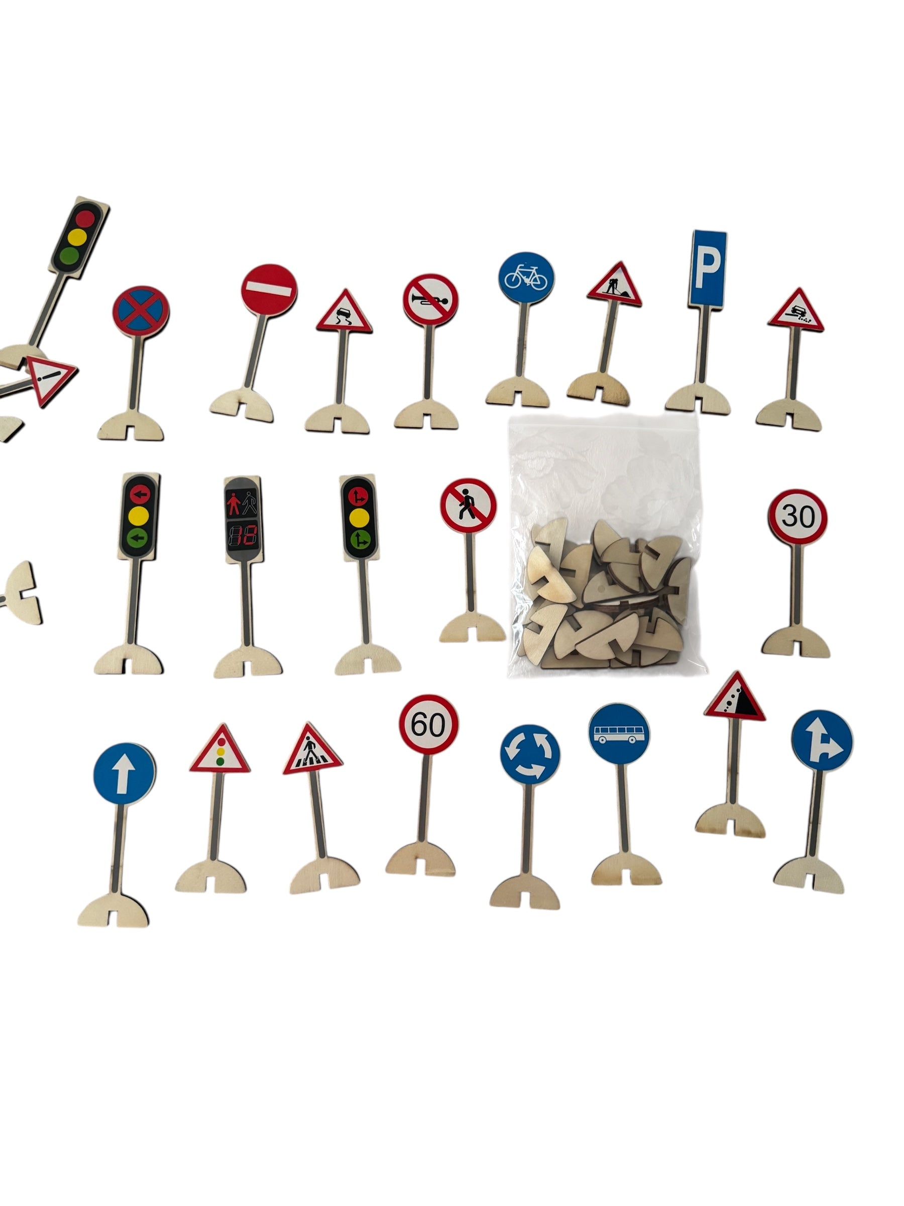 Set educativ - Joc de învățare indicatoare rutiere (Traffic Sign Learning Toy)