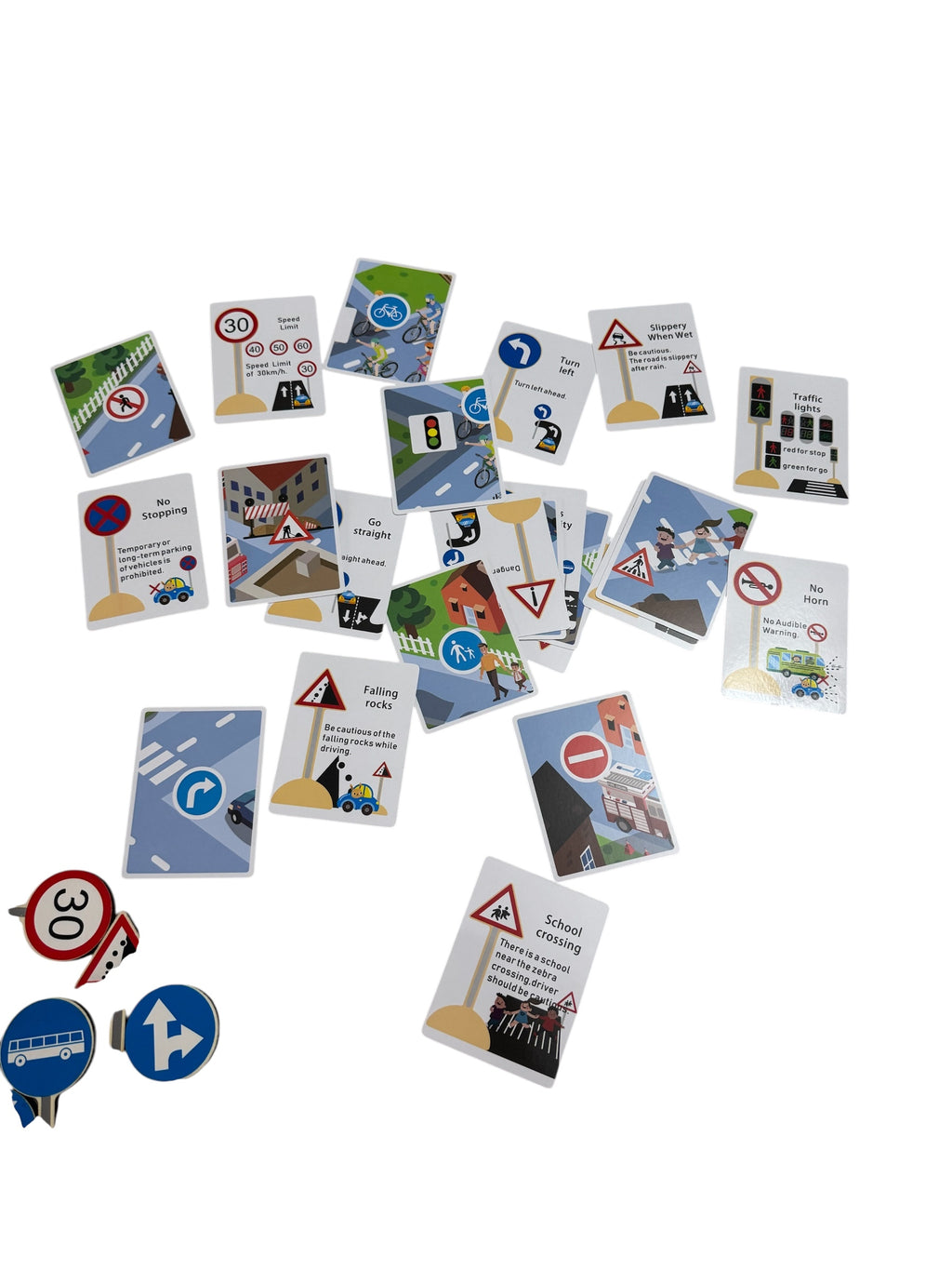 Set educativ - Joc de învățare indicatoare rutiere (Traffic Sign Learning Toy)