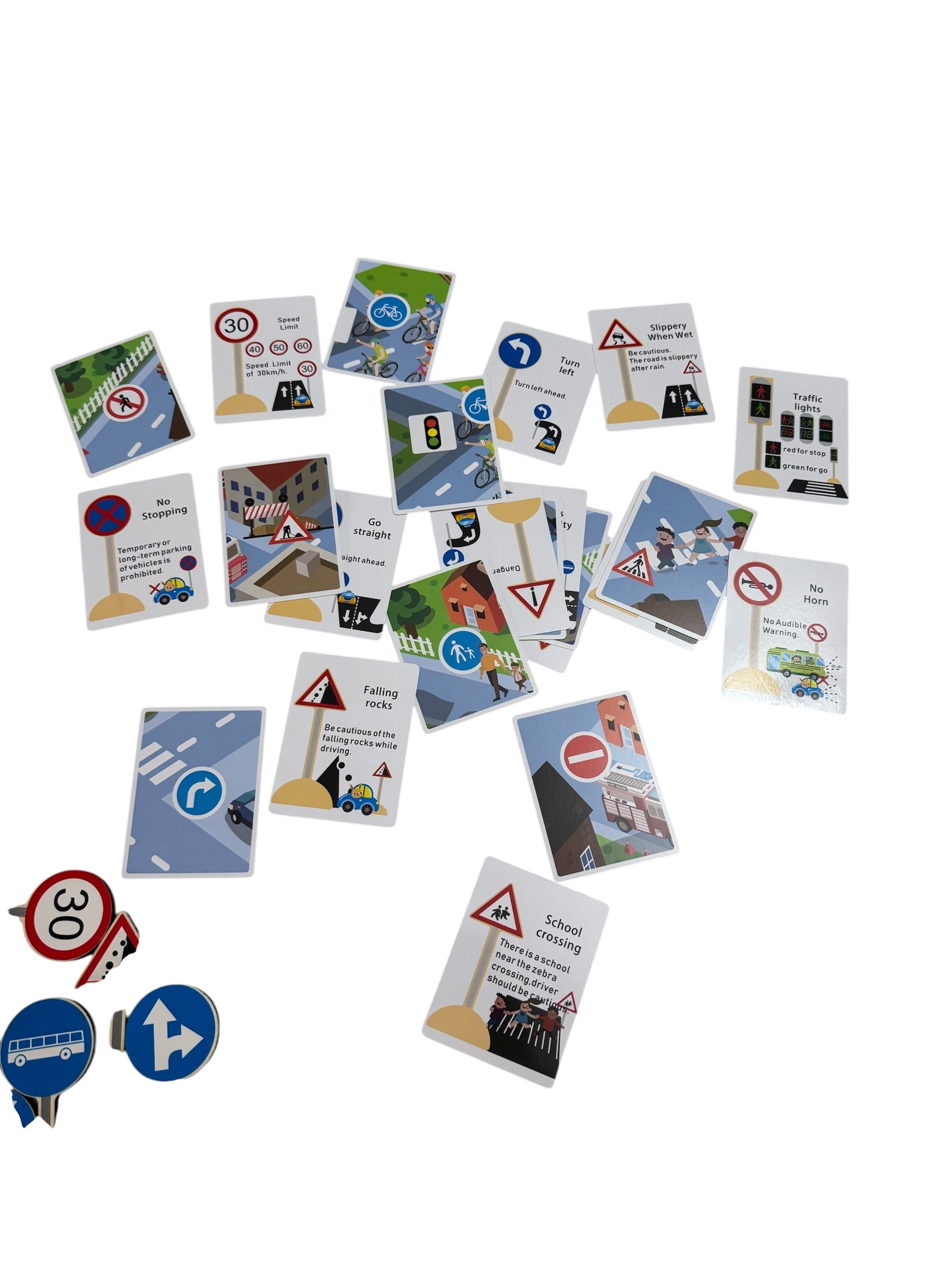 Set educativ - Joc de învățare indicatoare rutiere (Traffic Sign Learning Toy)