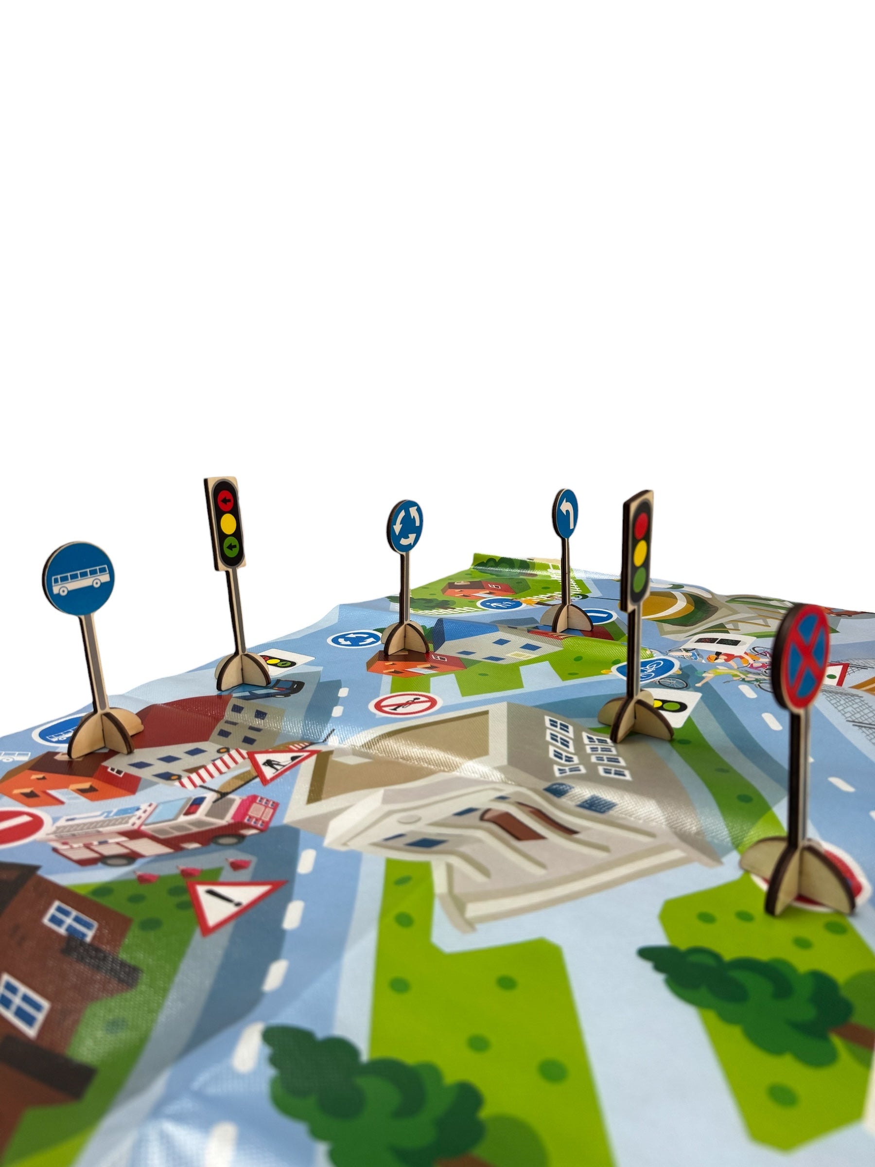 Set educativ - Joc de învățare indicatoare rutiere (Traffic Sign Learning Toy)