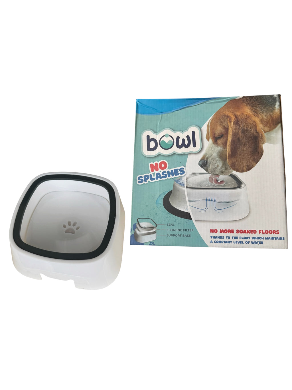 Bol Anti-Stropire pentru Animale, Sistem cu Filtru Flotant, Antiderapant, Capacitate 1.5L