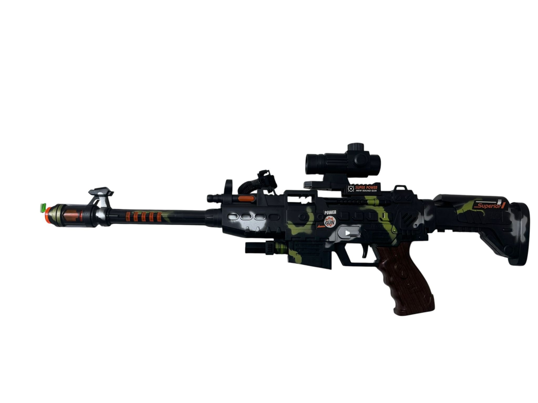 Pistol mitralieră de jucărie cu efecte luminoase și sonore – Machine Gun High Toys Set
