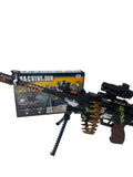 Pistol mitralieră de jucărie cu efecte luminoase și sonore – Machine Gun High Toys Set