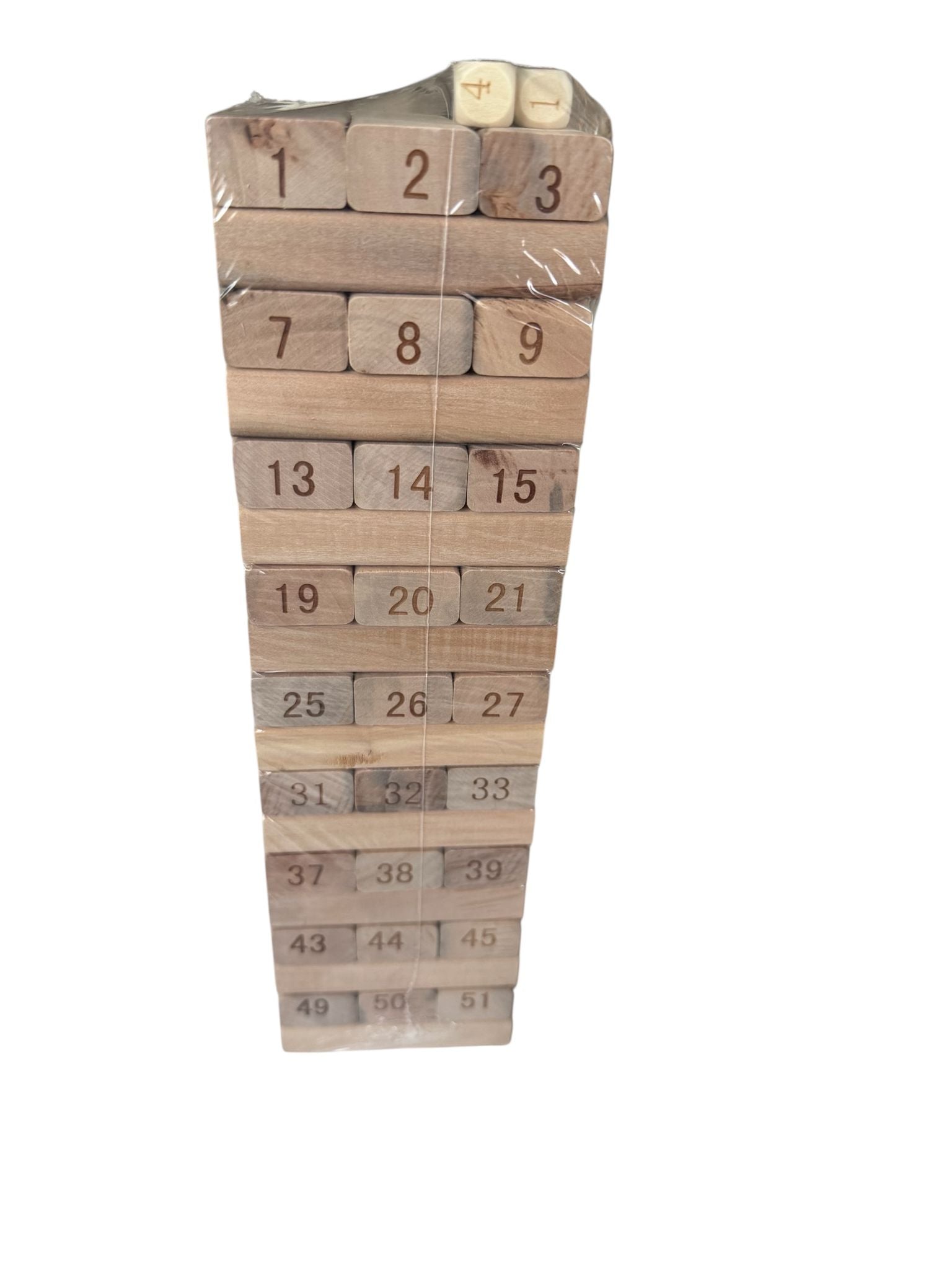 Joc din Lemn Tip Turn – 54 Piese Numerotate (28,5 x 8 x 8 cm)