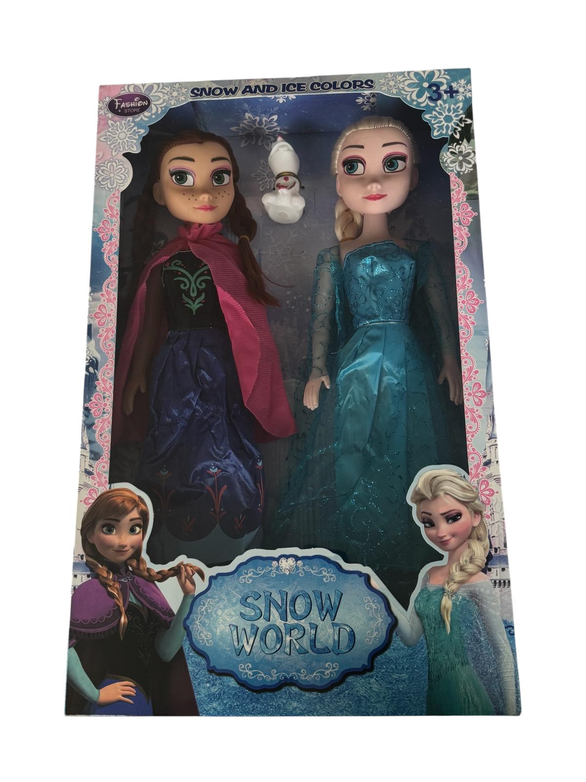 Set 2 Păpuși Prințese „Snow World” cu Accesoriu