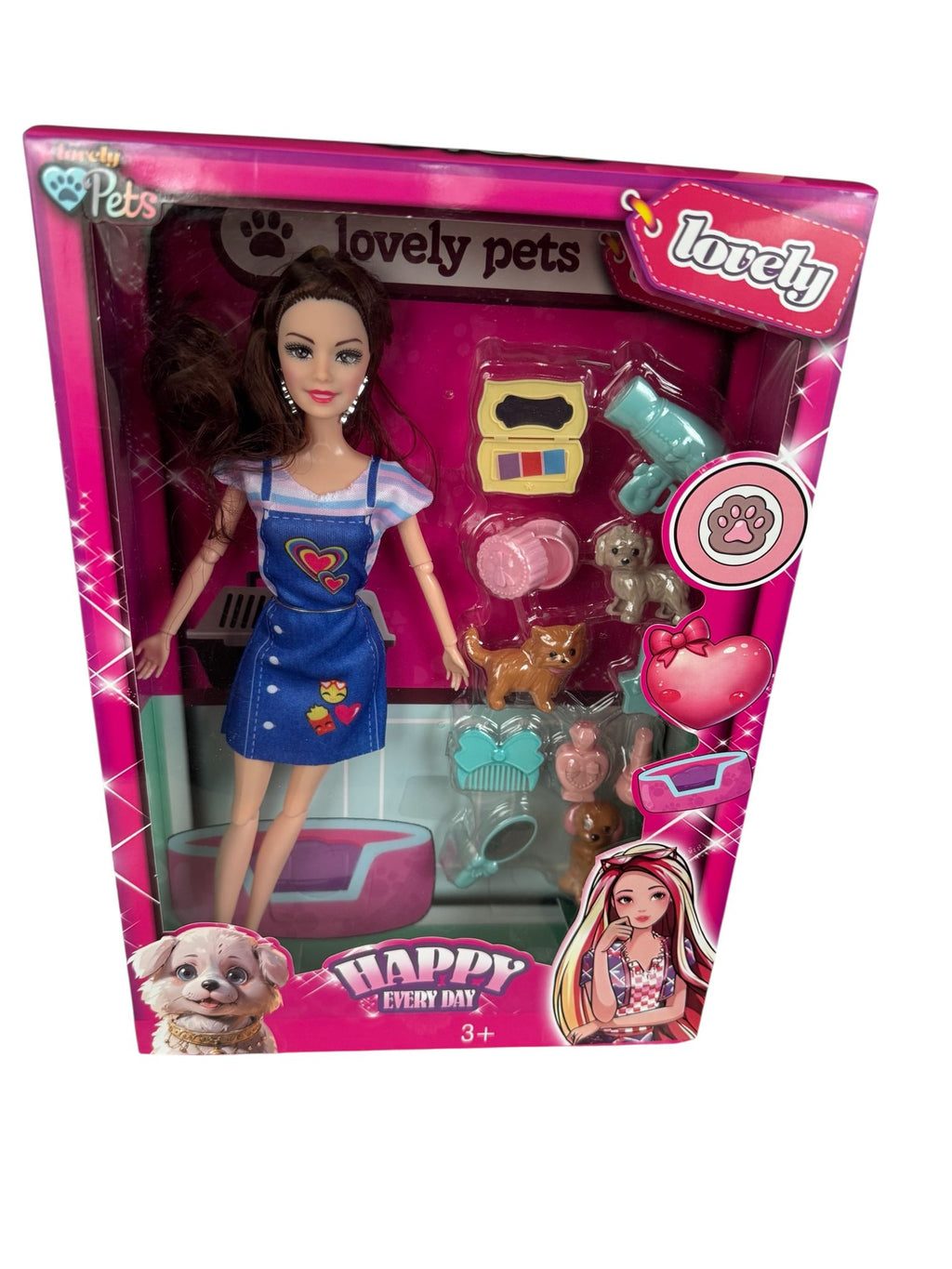Păpușă Bella cu Accesorii Îngrijire Animăluțe – Set Joc de Rol