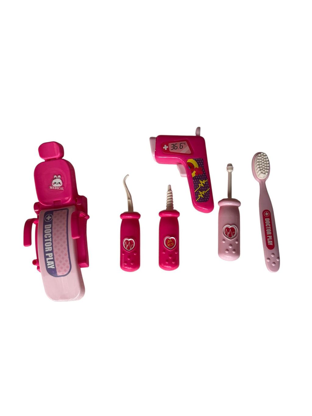 Set Doctor pentru Copii „Happy Medical” – Trusă Medicală Roz cu Accesorii, 29 x 23,5 x 5 cm