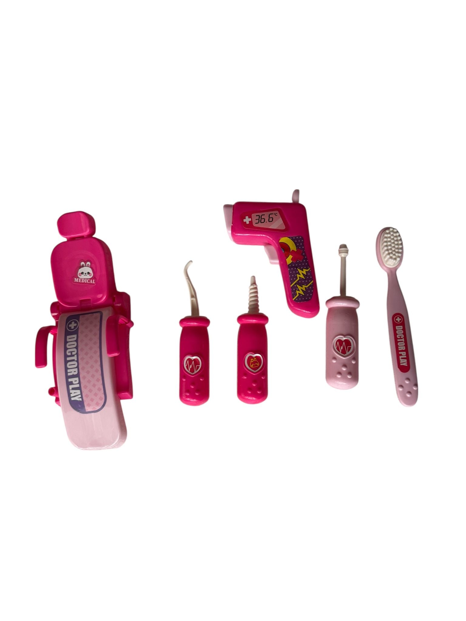 Set Doctor pentru Copii „Happy Medical” – Trusă Medicală Roz cu Accesorii, 29 x 23,5 x 5 cm