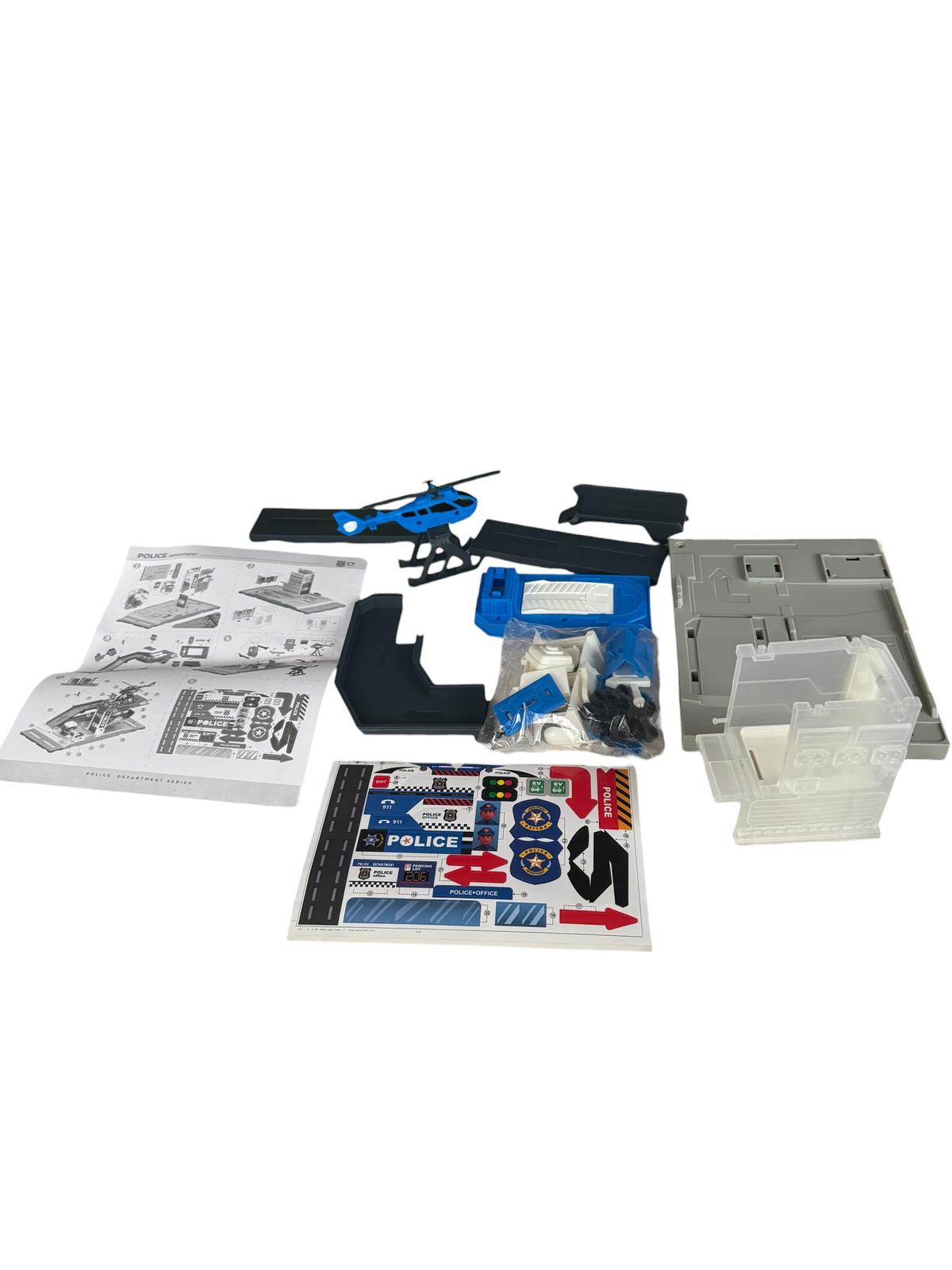 Set Stație de Poliție Street Convoy – 22 piese, mașină din aliaj, asamblare DIY, 3+ ani