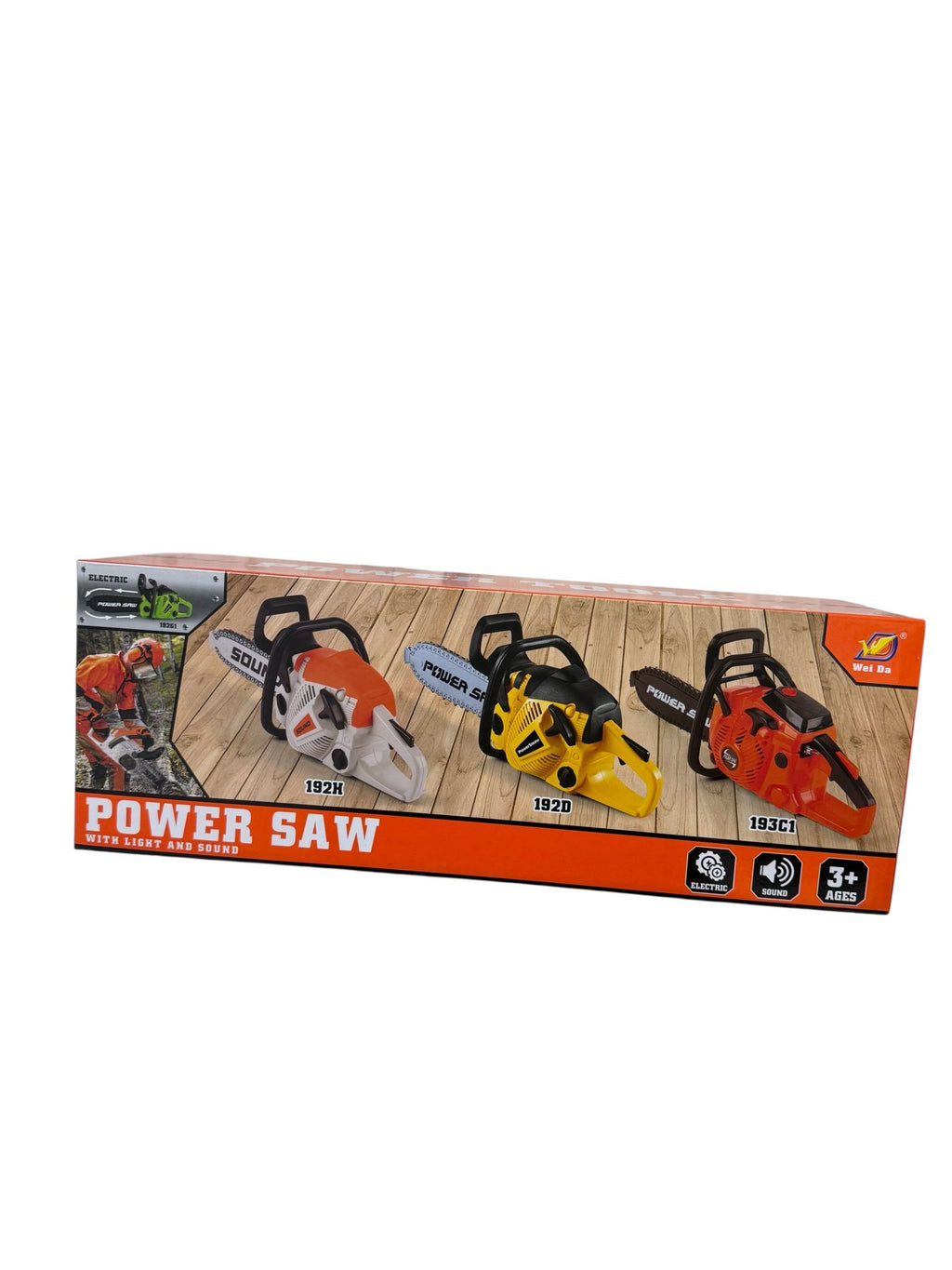Drujbă electrică de jucărie Power Saw cu lumină și sunet – 38 cm