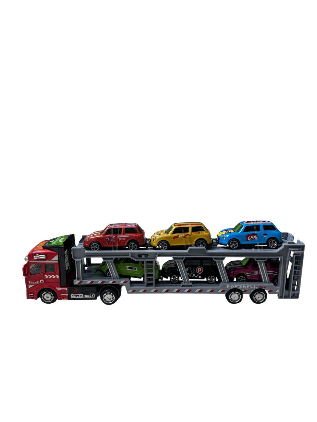 Set Camion de Jucărie - Transport Auto cu 6 Mașinuțe