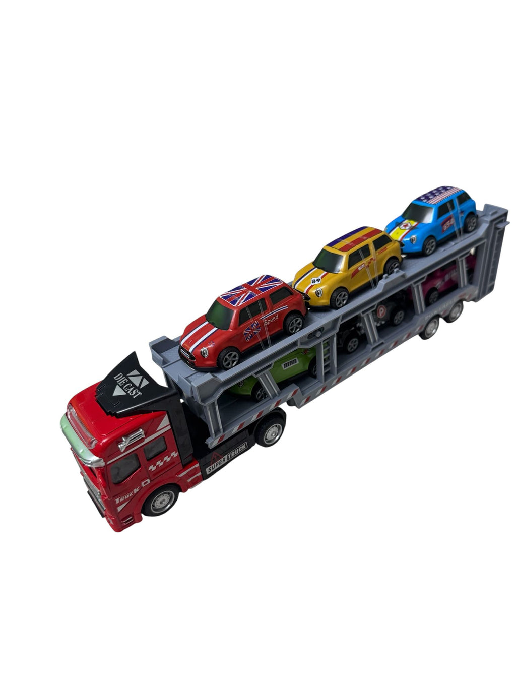 Set Camion de Jucărie - Transport Auto cu 6 Mașinuțe